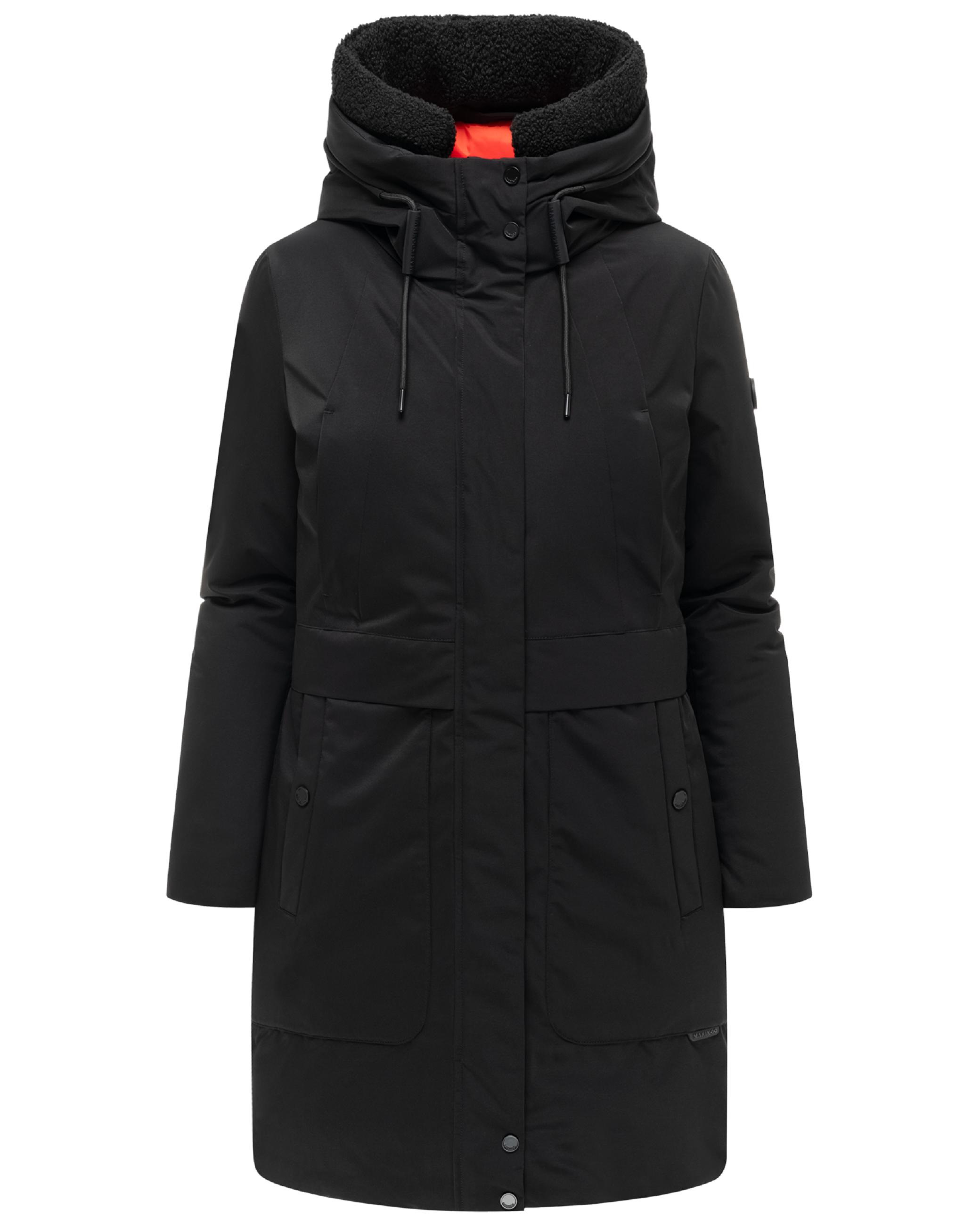 Warmer Damen Kurzmantel mit abnehmbarem Besatz "Pakaami 16" Black