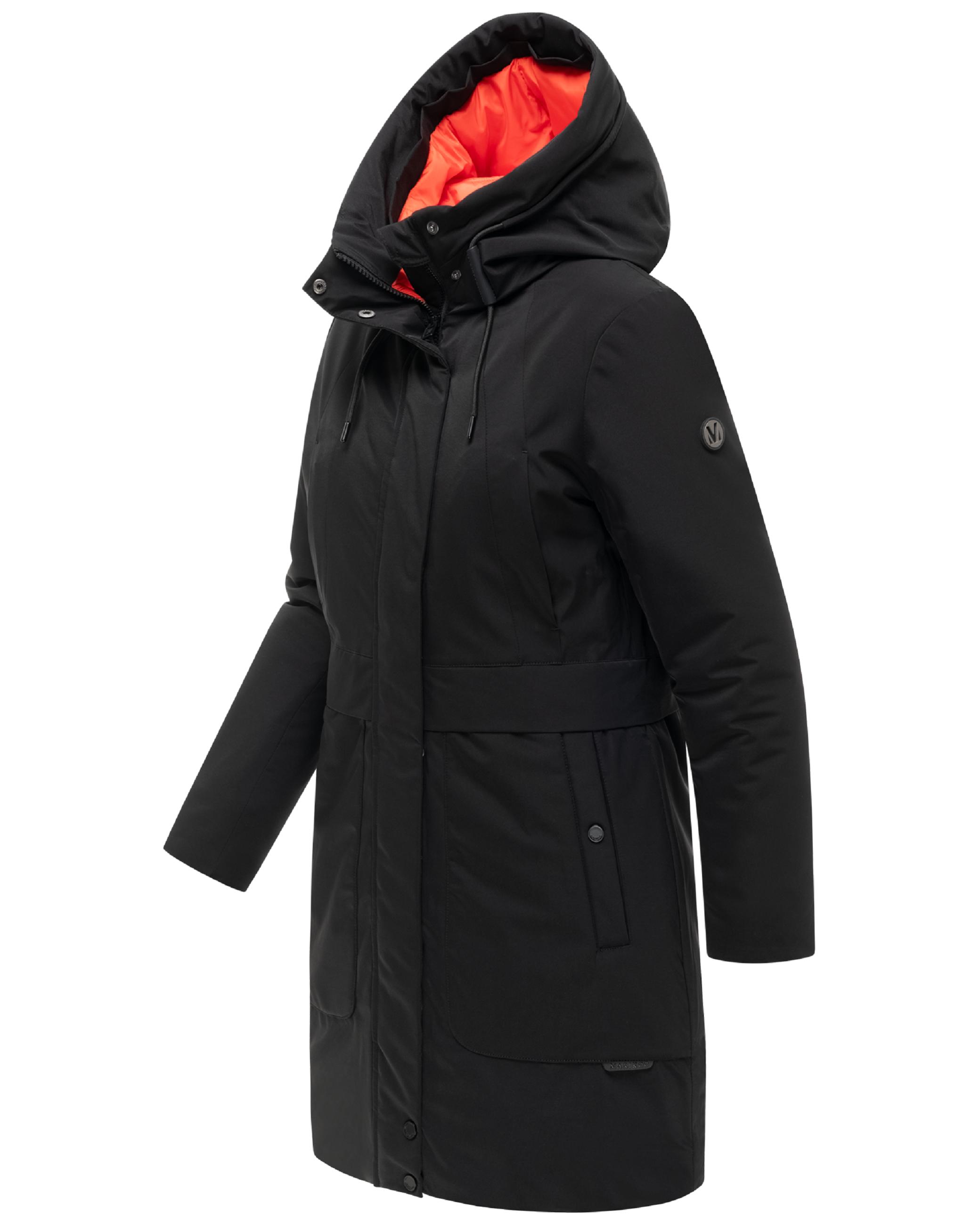 Warmer Damen Kurzmantel mit abnehmbarem Besatz "Pakaami 16" Black
