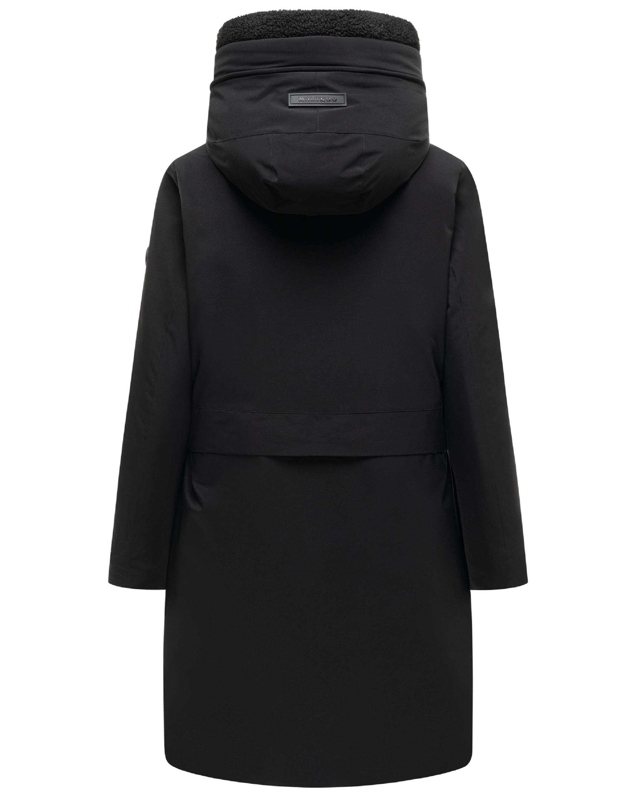 Warmer Damen Kurzmantel mit abnehmbarem Besatz "Pakaami 16" Black