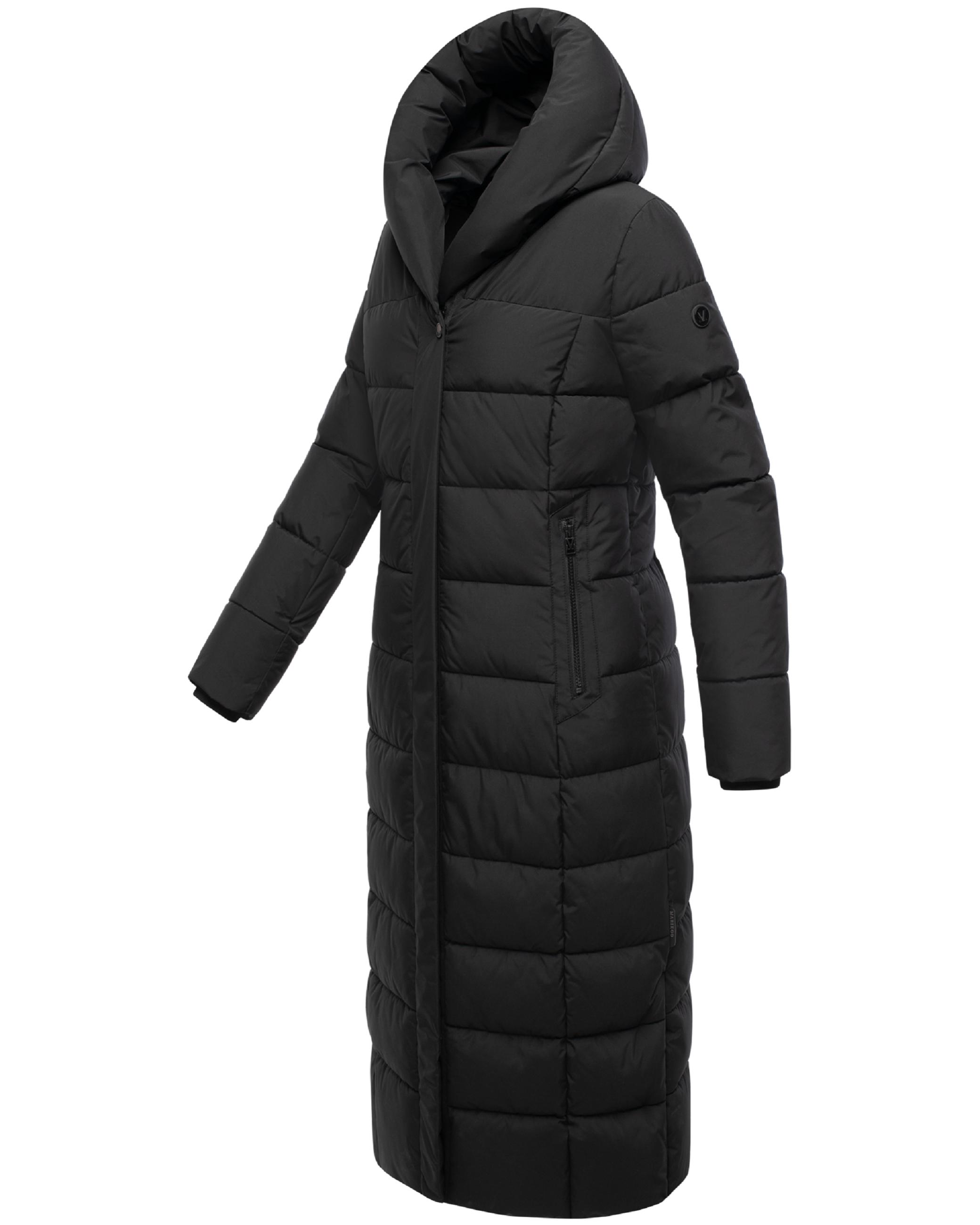 Extra-langer Steppmantel "Pakoraa 16" Black