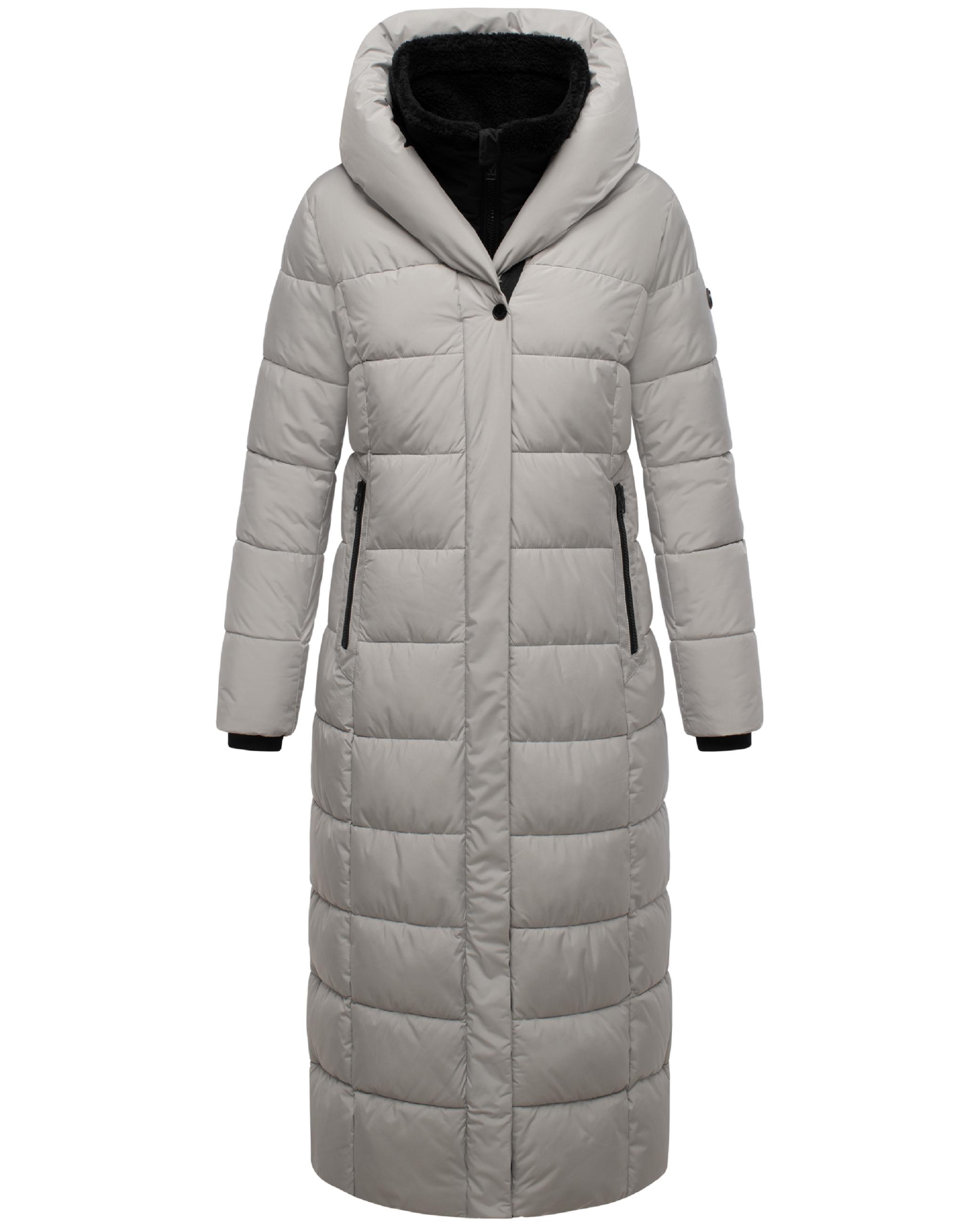 Extra-langer Steppmantel "Pakoraa 16" Cloud Grey