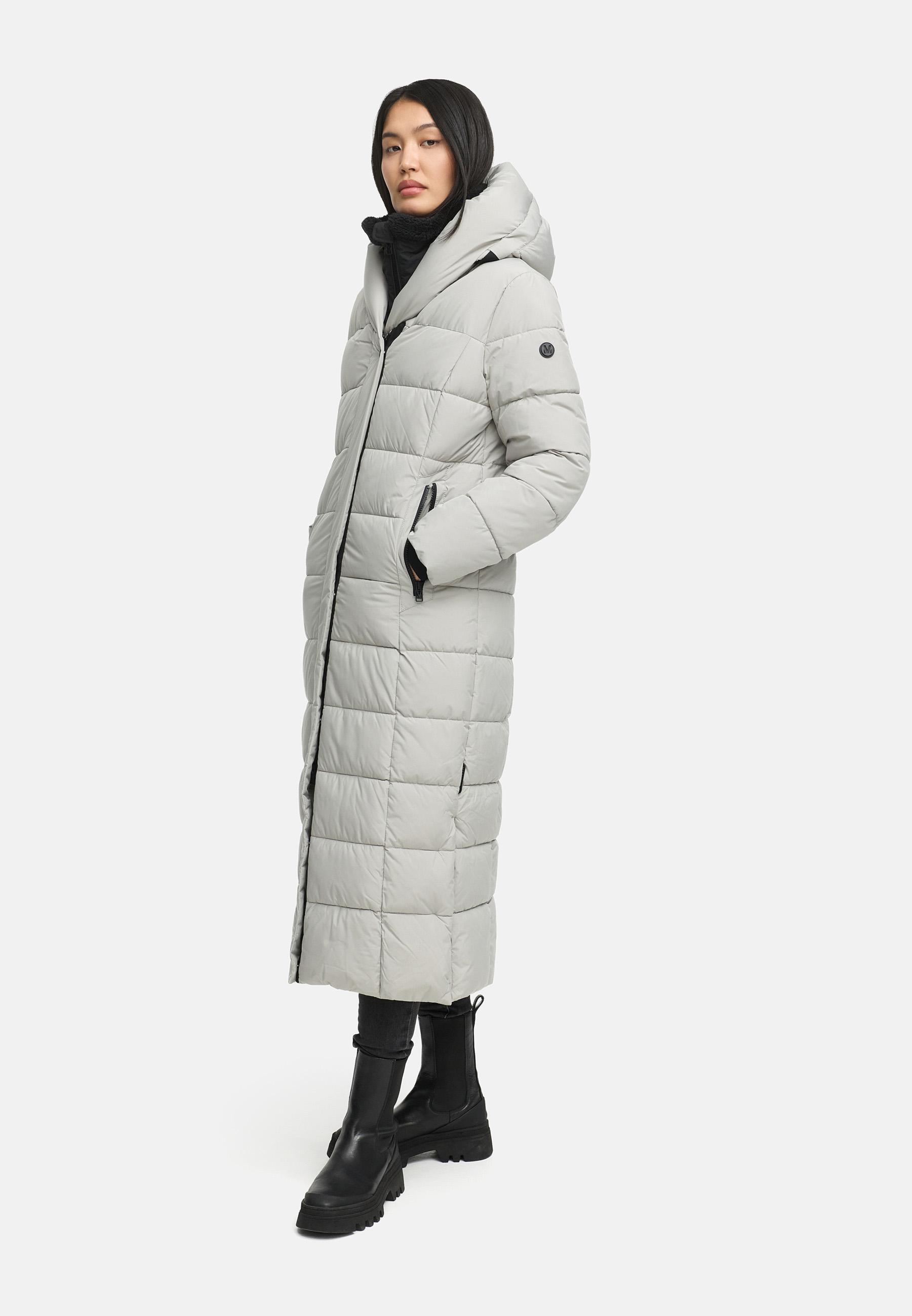 Extra-langer Steppmantel "Pakoraa 16" Cloud Grey