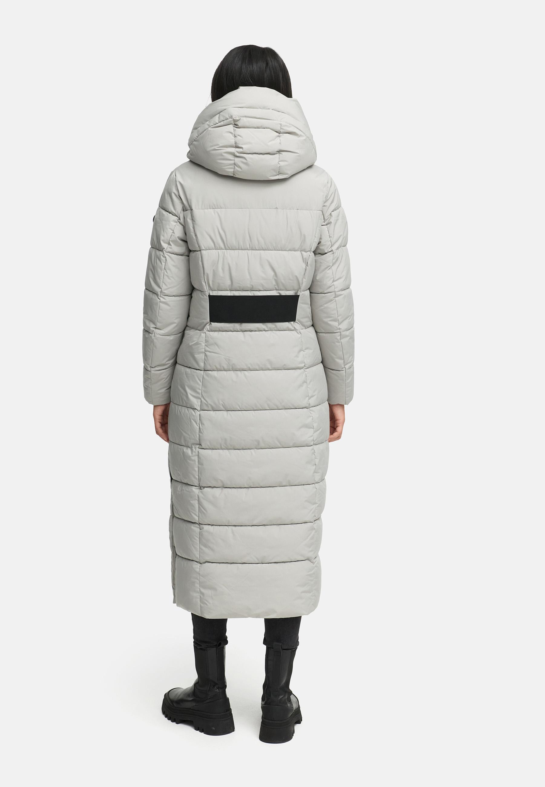 Extra-langer Steppmantel "Pakoraa 16" Cloud Grey
