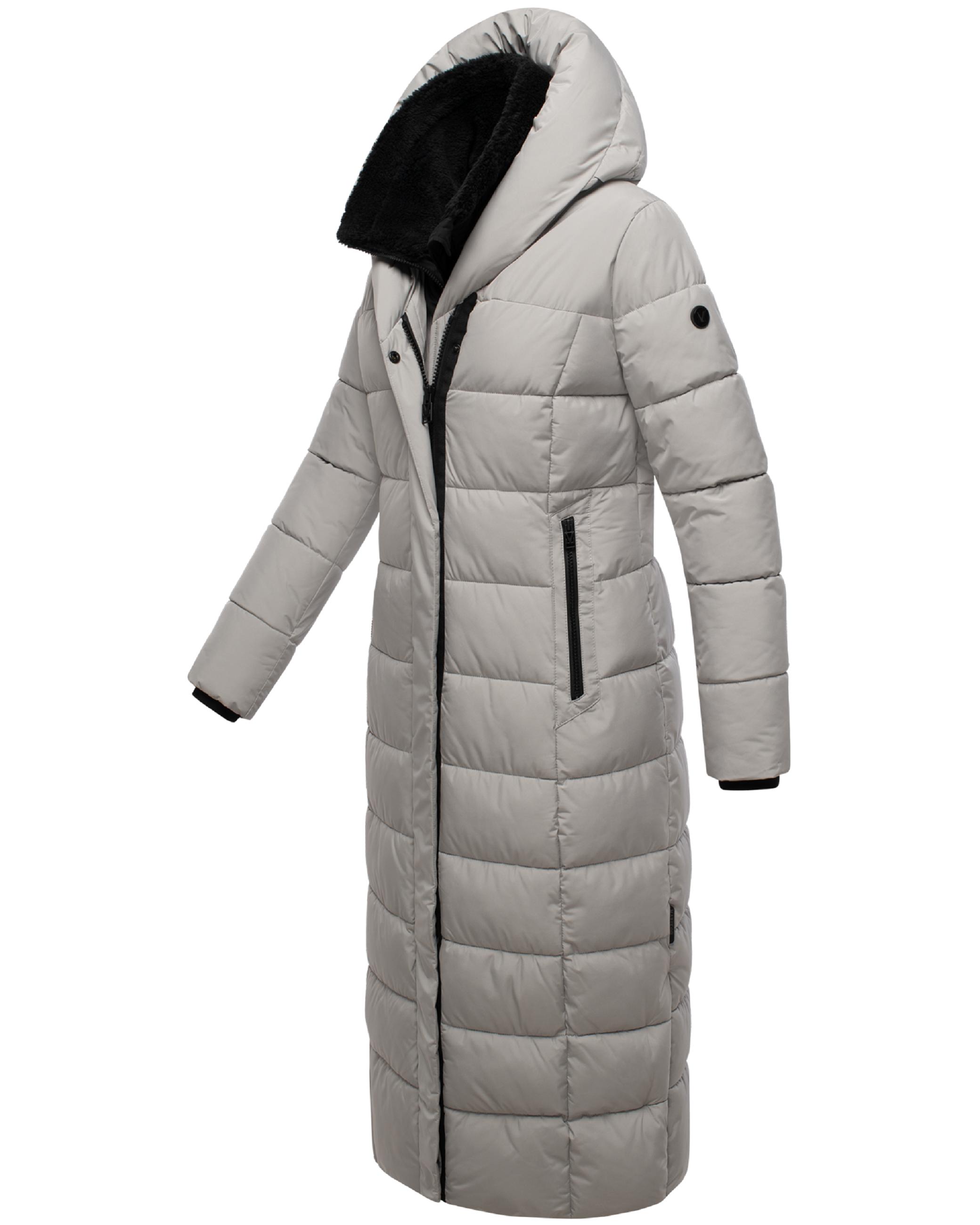 Extra-langer Steppmantel "Pakoraa 16" Cloud Grey