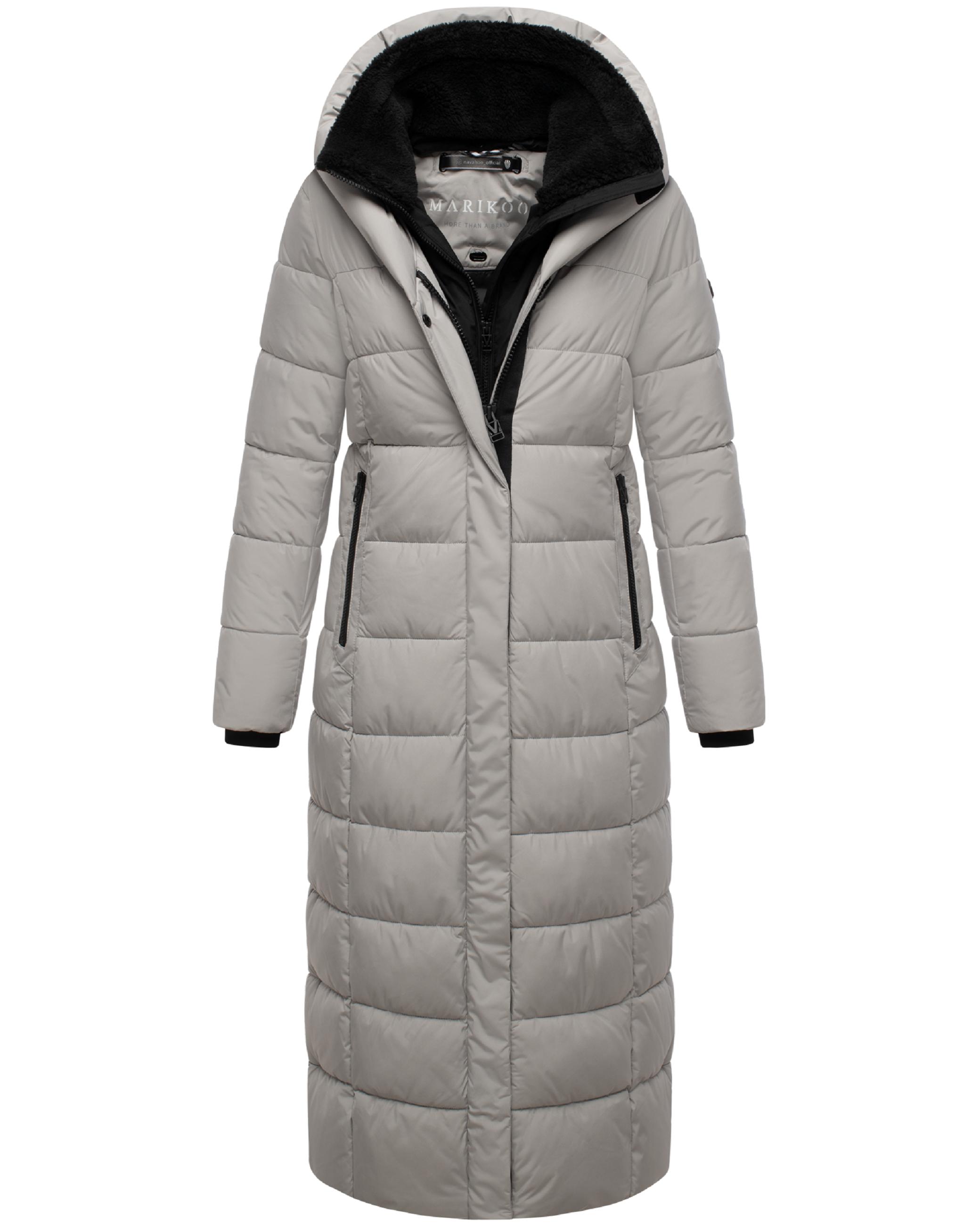 Extra-langer Steppmantel "Pakoraa 16" Cloud Grey