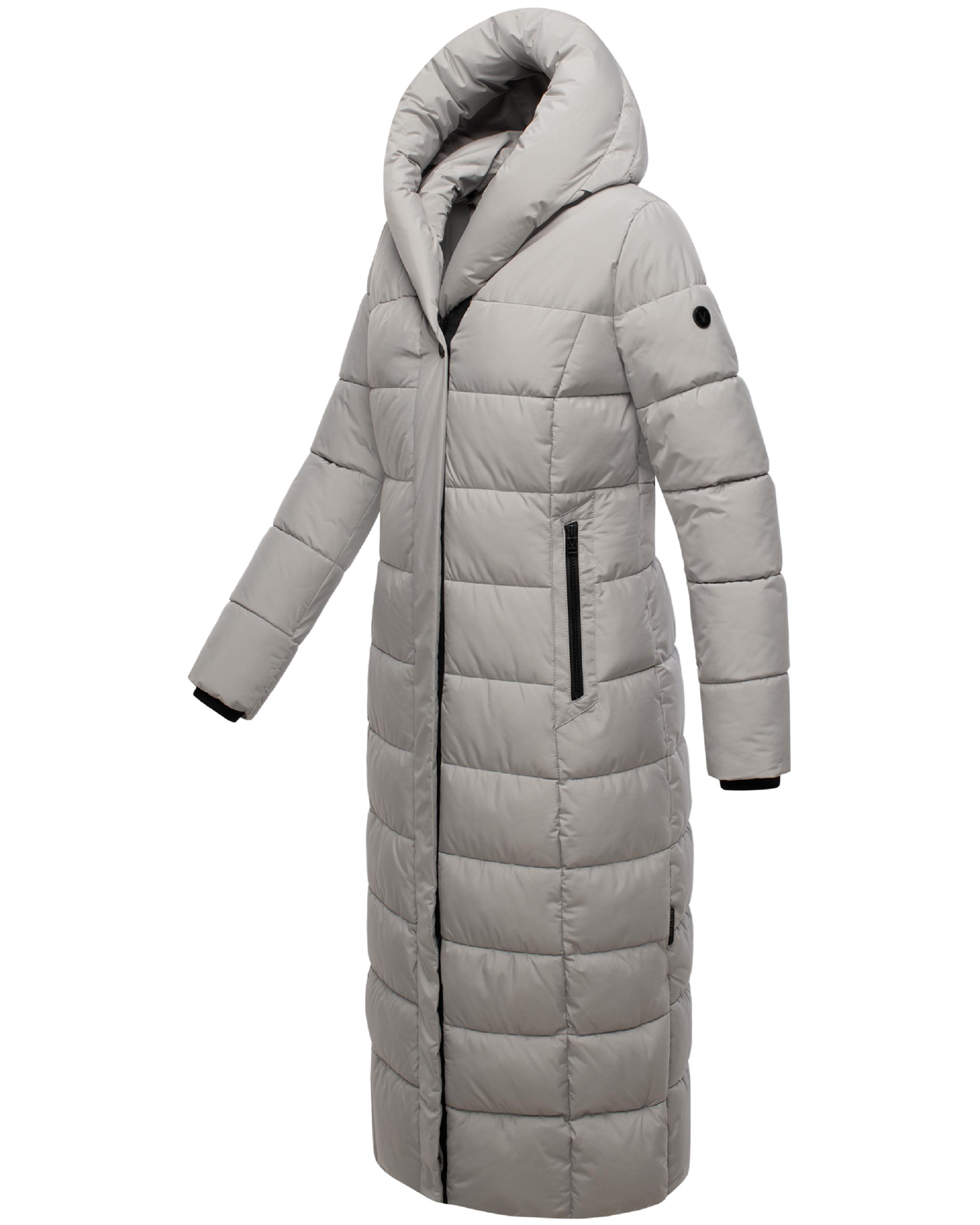Extra-langer Steppmantel "Pakoraa 16" Cloud Grey