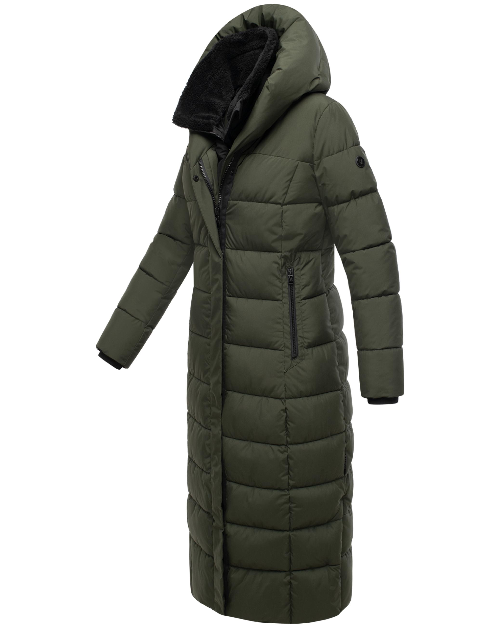 Extra-langer Steppmantel "Pakoraa 16" Dark Olive