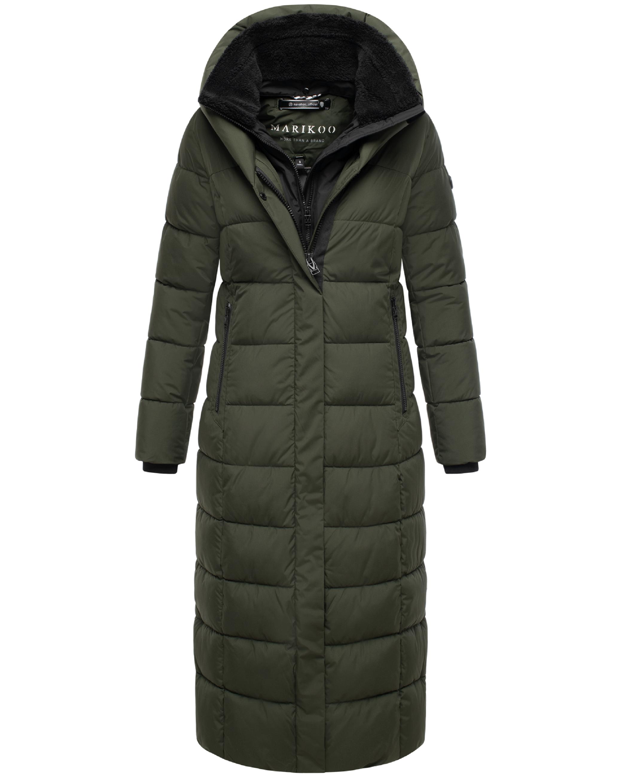 Extra-langer Steppmantel "Pakoraa 16" Dark Olive