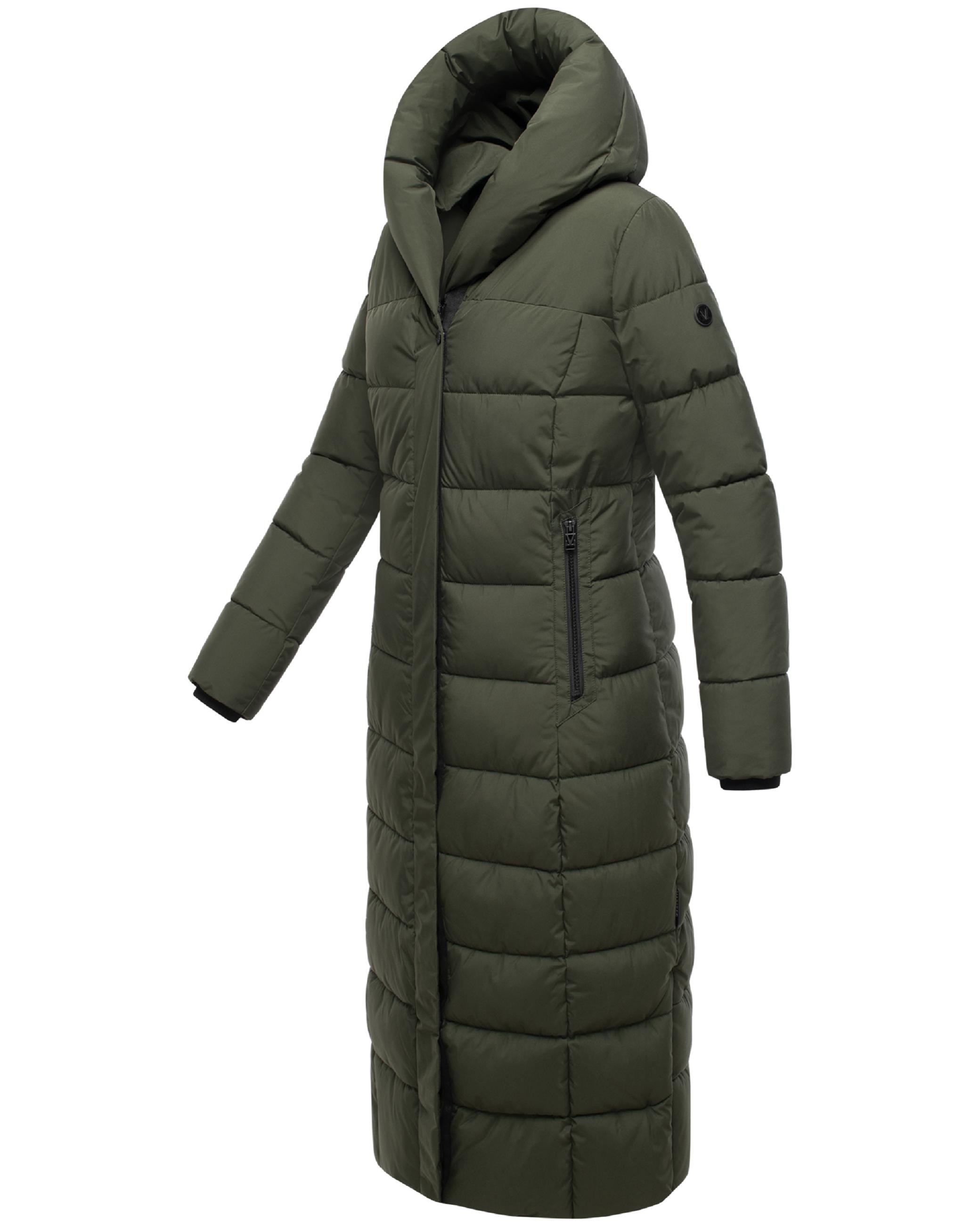 Extra-langer Steppmantel "Pakoraa 16" Dark Olive