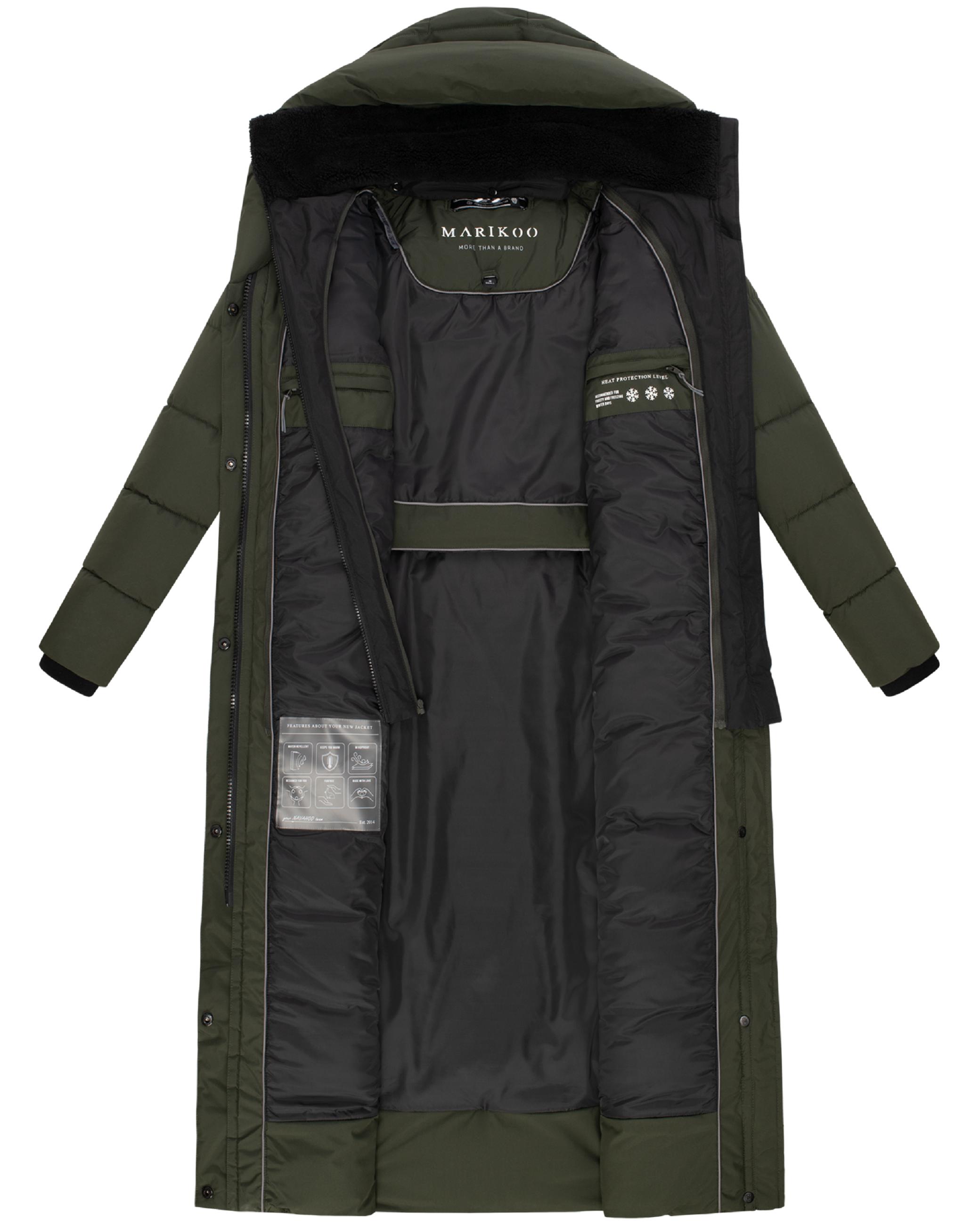Extra-langer Steppmantel "Pakoraa 16" Dark Olive