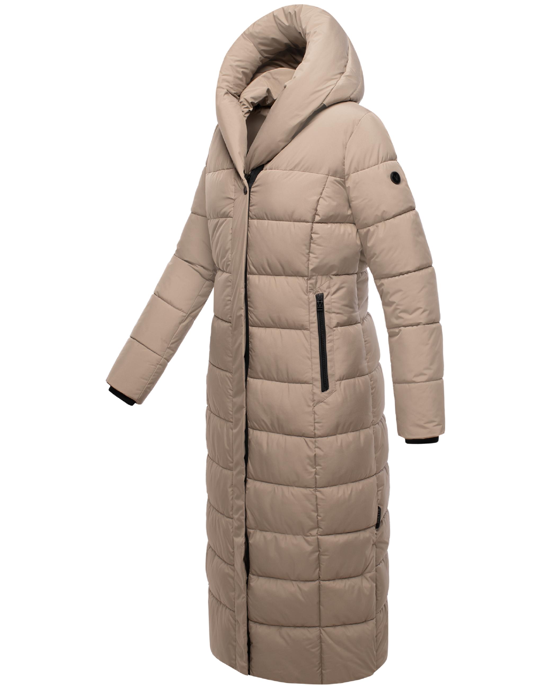 Extra-langer Steppmantel "Pakoraa 16" Taupe Grey