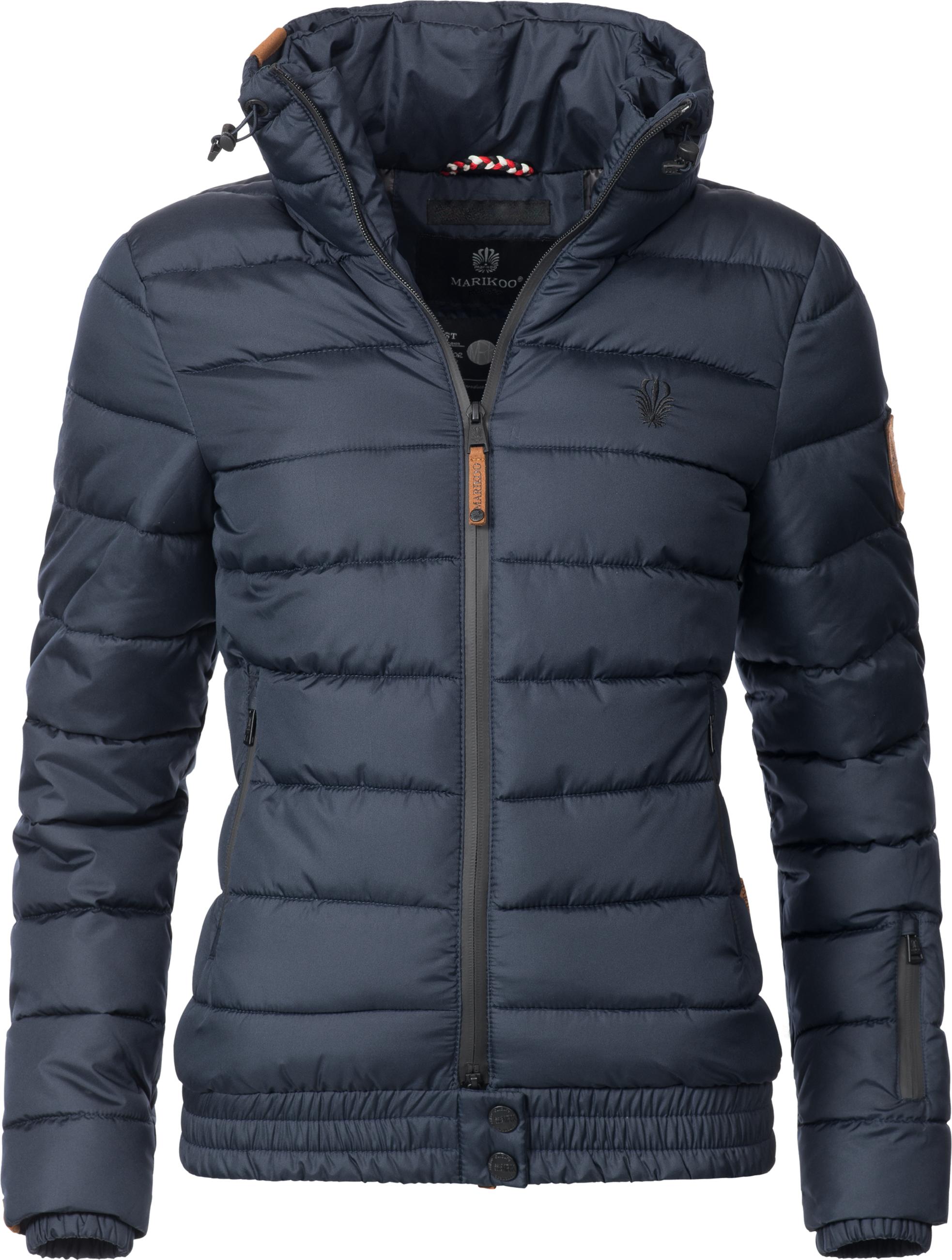 Kurze Winter Steppjacke mit Kapuze "Poison" Blau