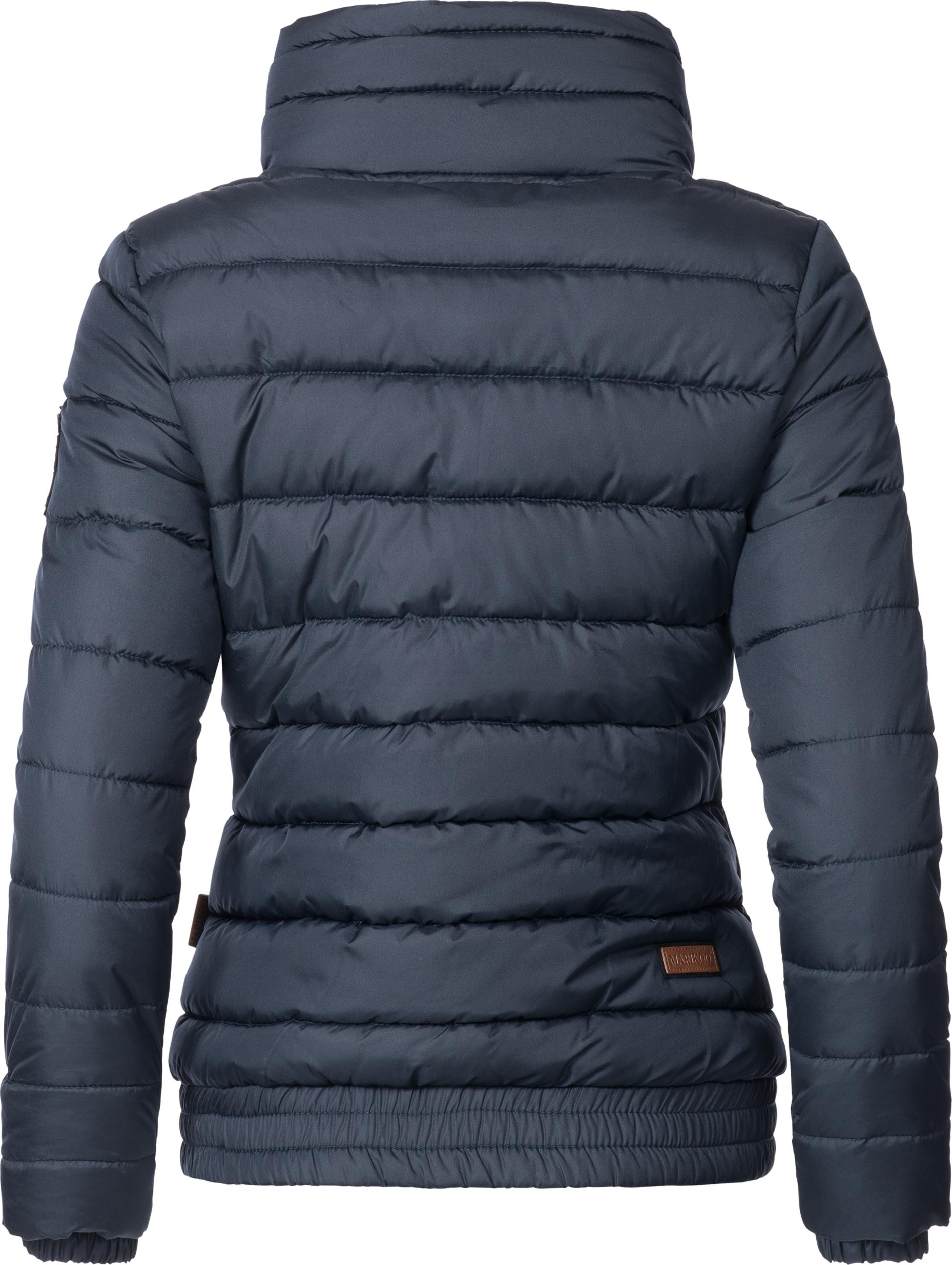 Kurze Winter Steppjacke mit Kapuze "Poison" Blau