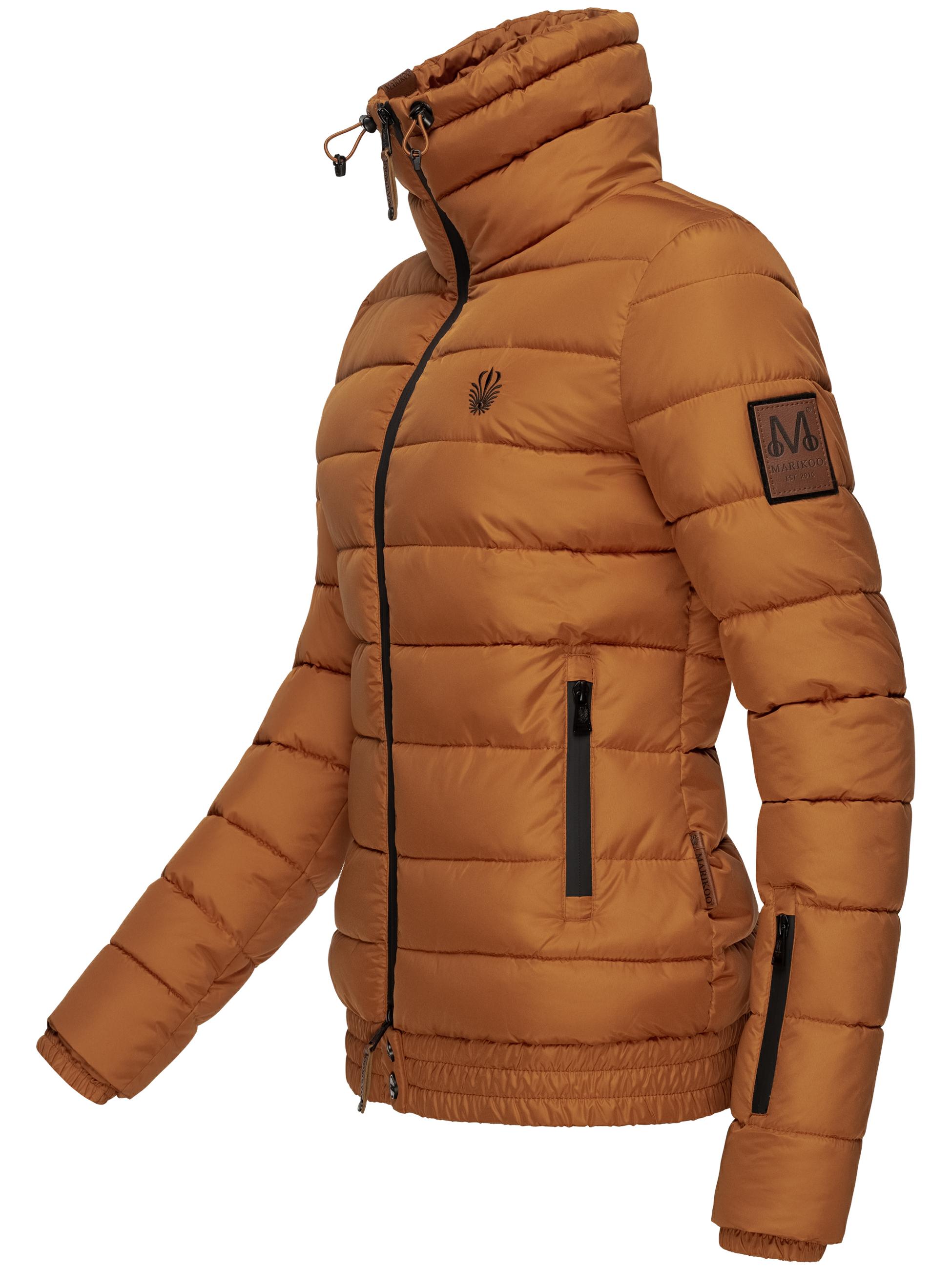 Kurze Winter Steppjacke mit Kapuze "Poison" Rusty Cinnamon