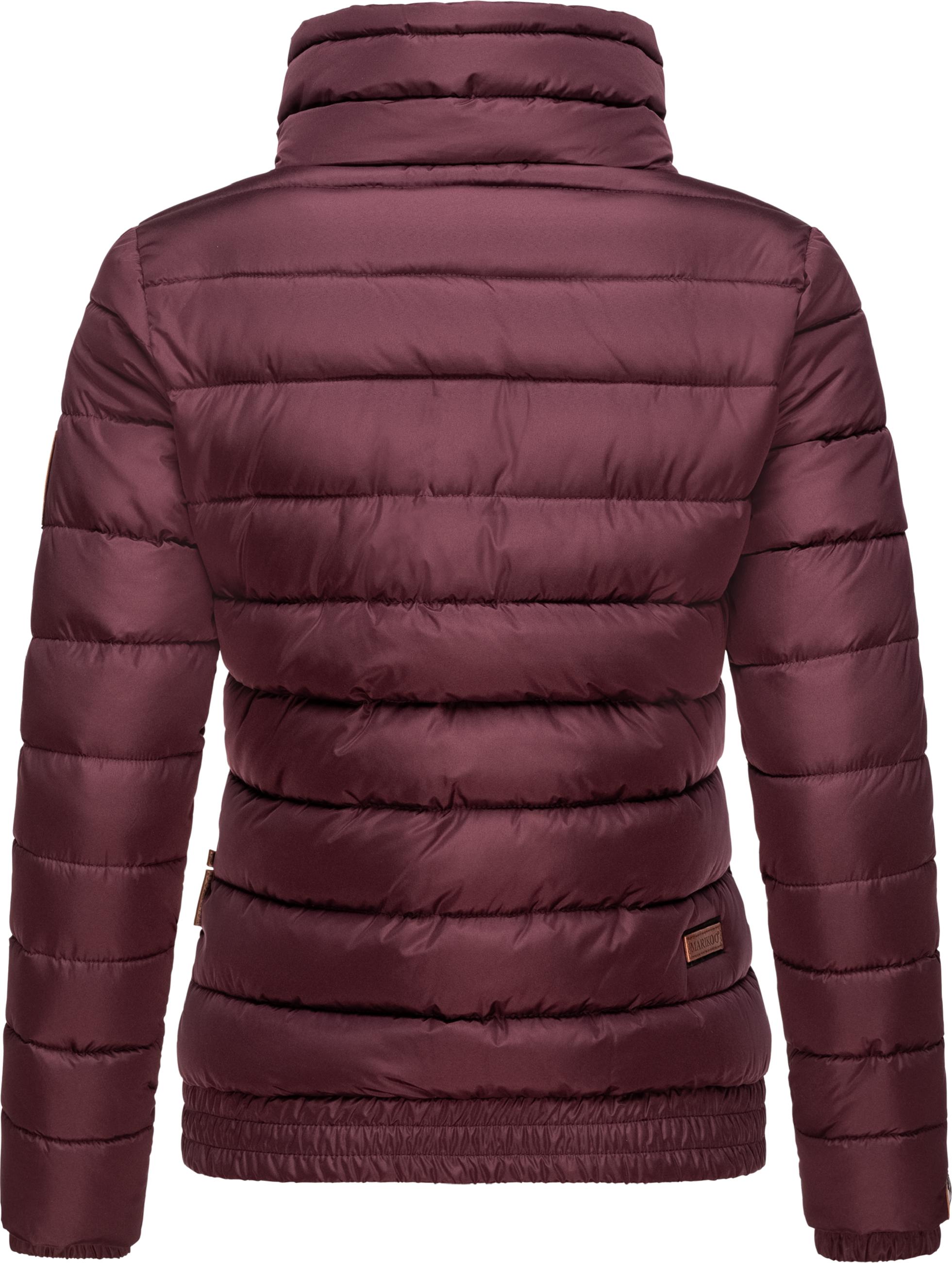 Kurze Winter Steppjacke mit Kapuze "Poison" Wine