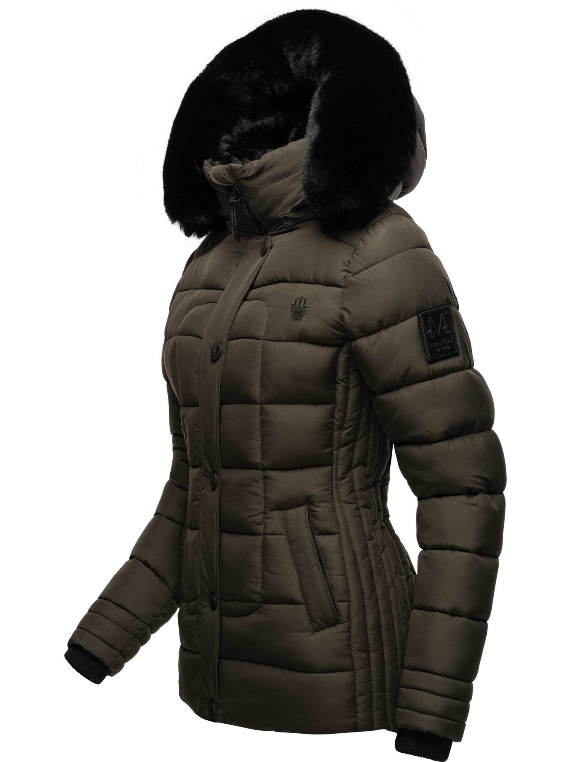 Winter Steppjacke mit Kapuze "Qesraa" Anthracite