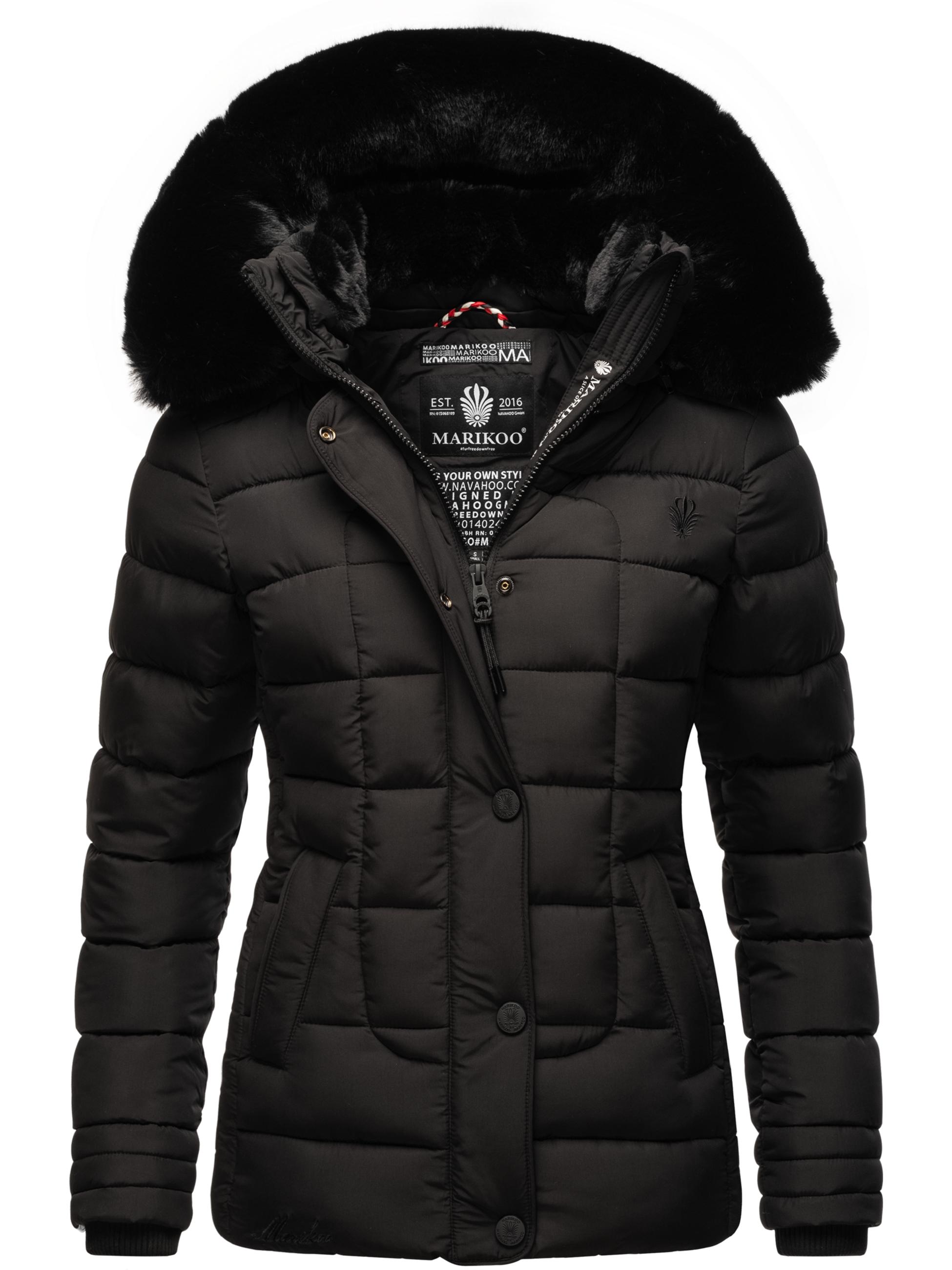 Winter Steppjacke mit Kapuze "Qesraa" Black