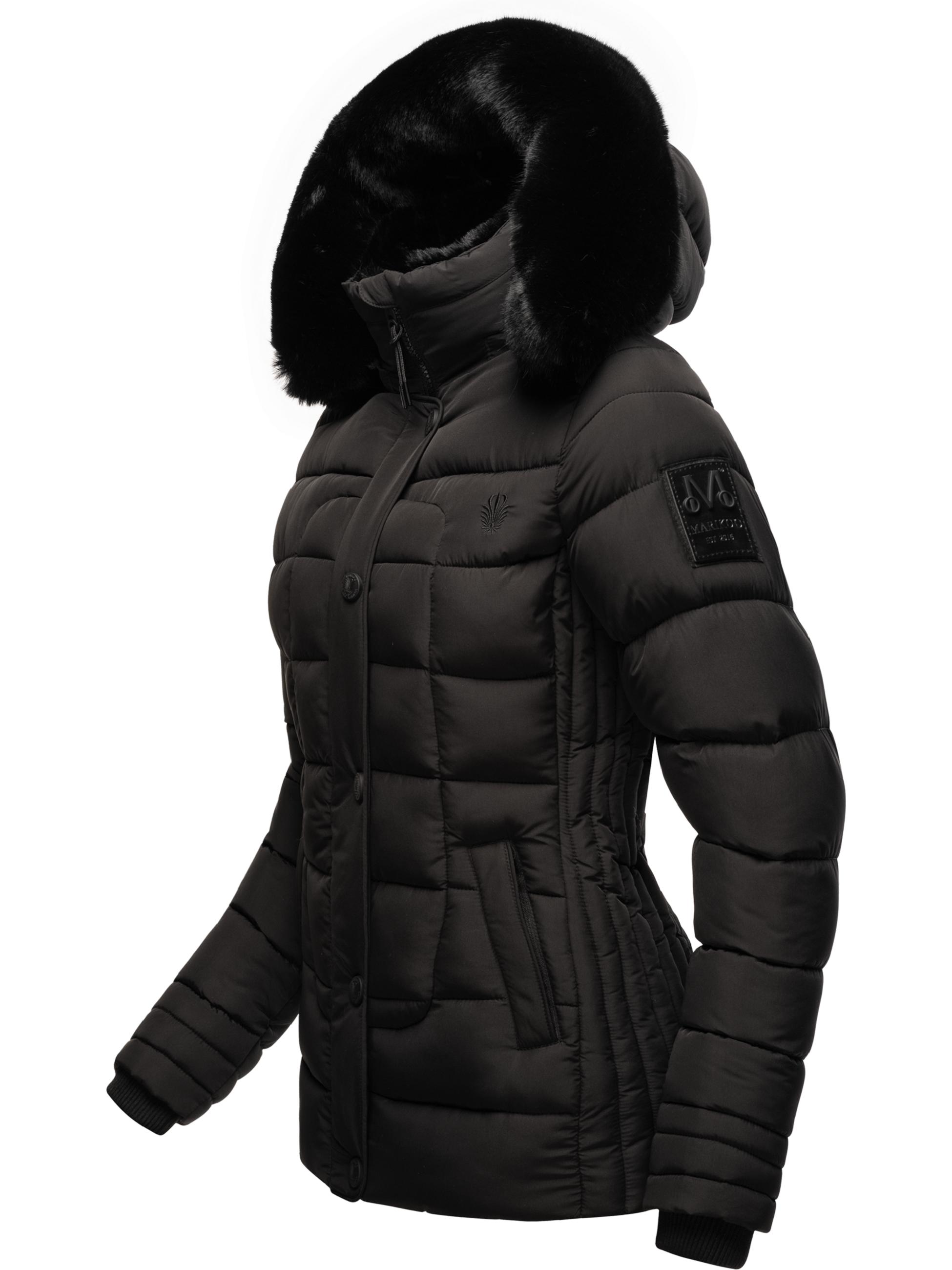 Winter Steppjacke mit Kapuze "Qesraa" Black