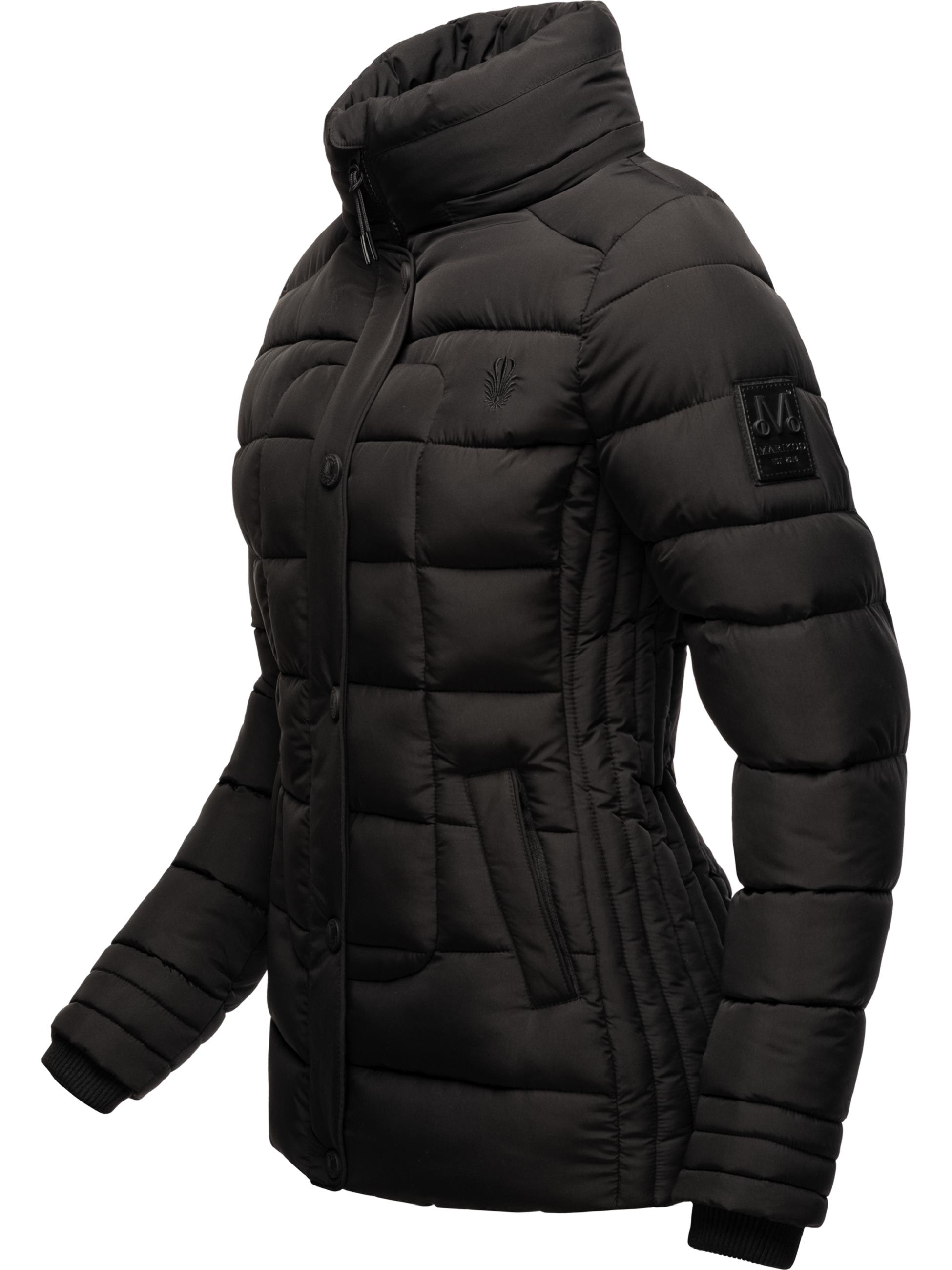 Winter Steppjacke mit Kapuze "Qesraa" Black