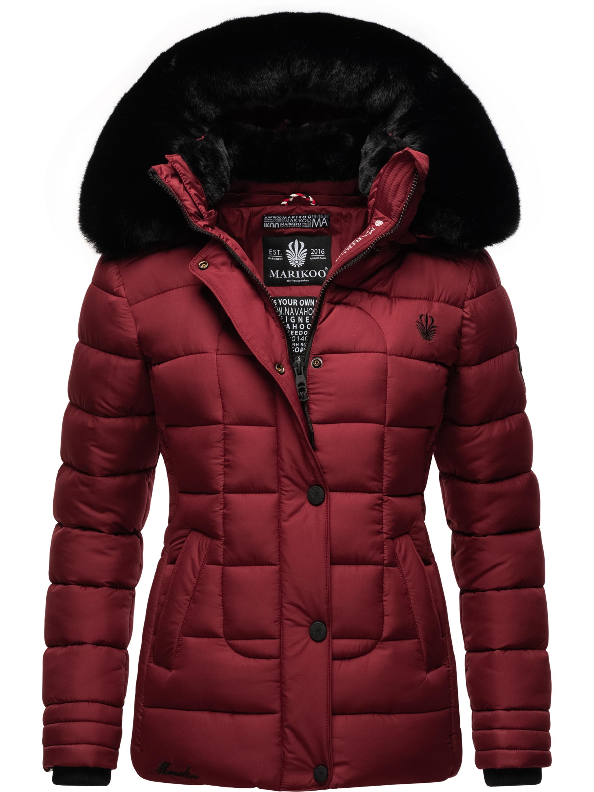 Winter Steppjacke mit Kapuze "Qesraa" Bordeaux