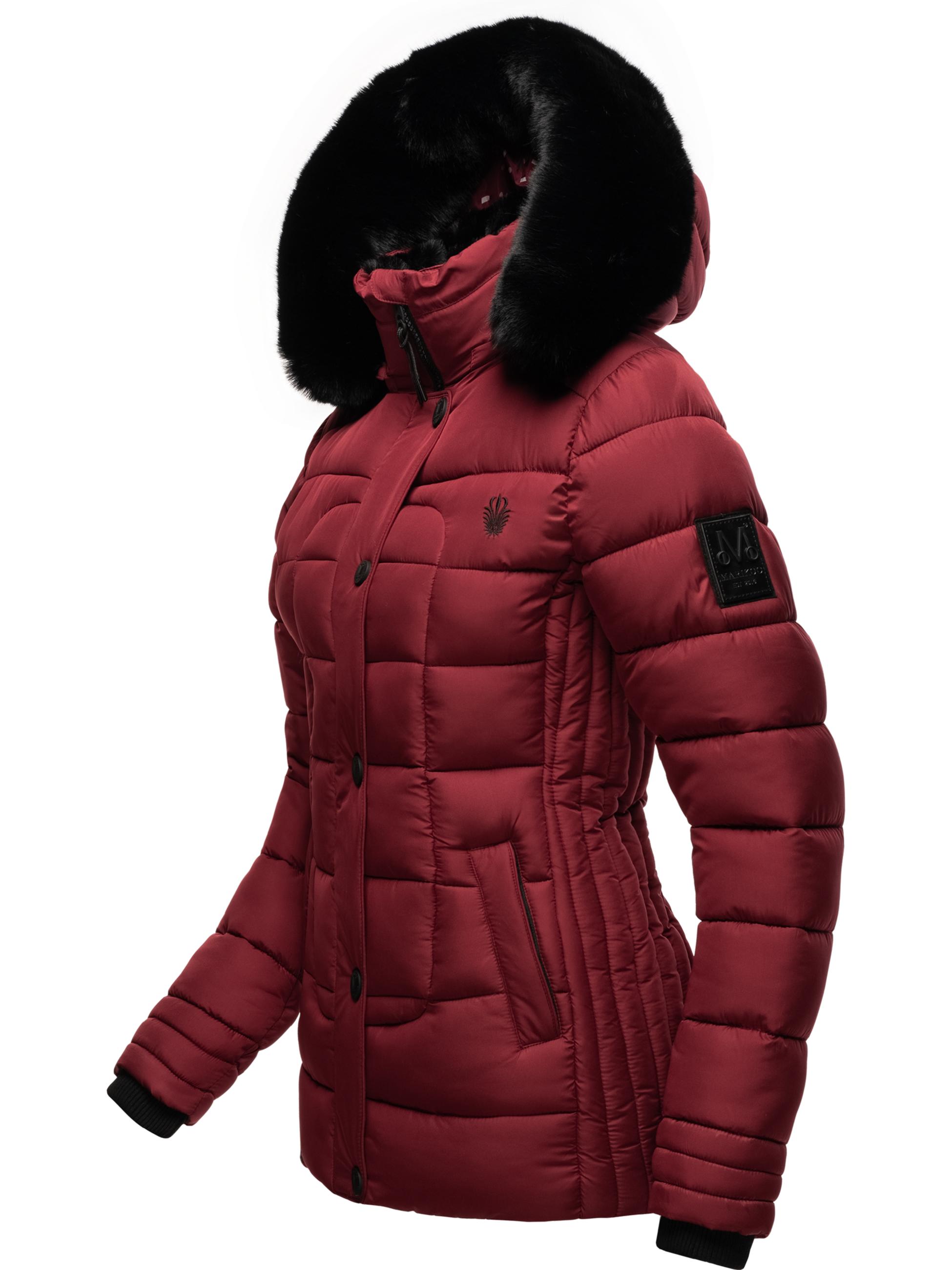 Winter Steppjacke mit Kapuze "Qesraa" Bordeaux