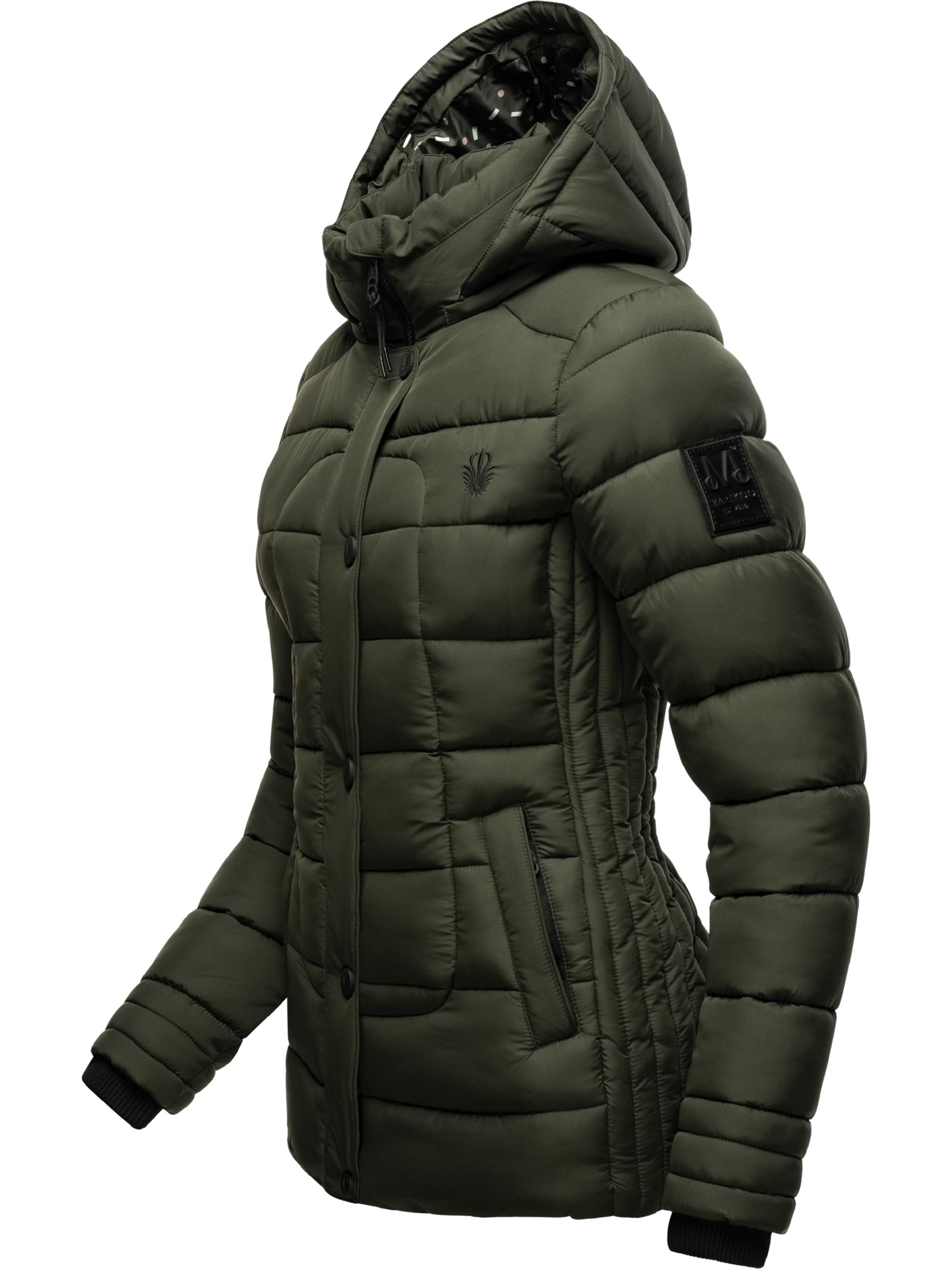 Winter Steppjacke mit Kapuze "Qesraa" Dark Olive