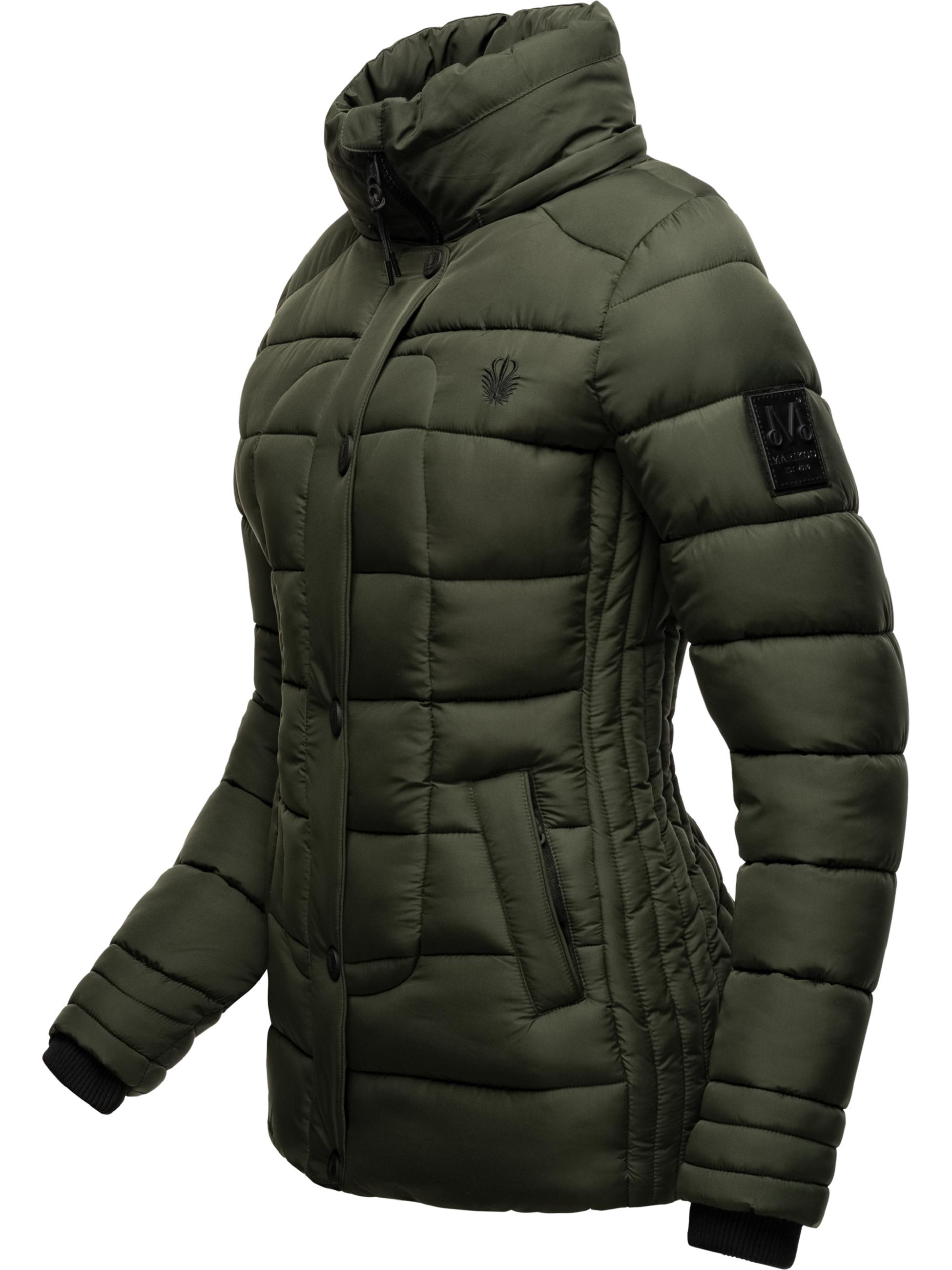 Winter Steppjacke mit Kapuze "Qesraa" Dark Olive