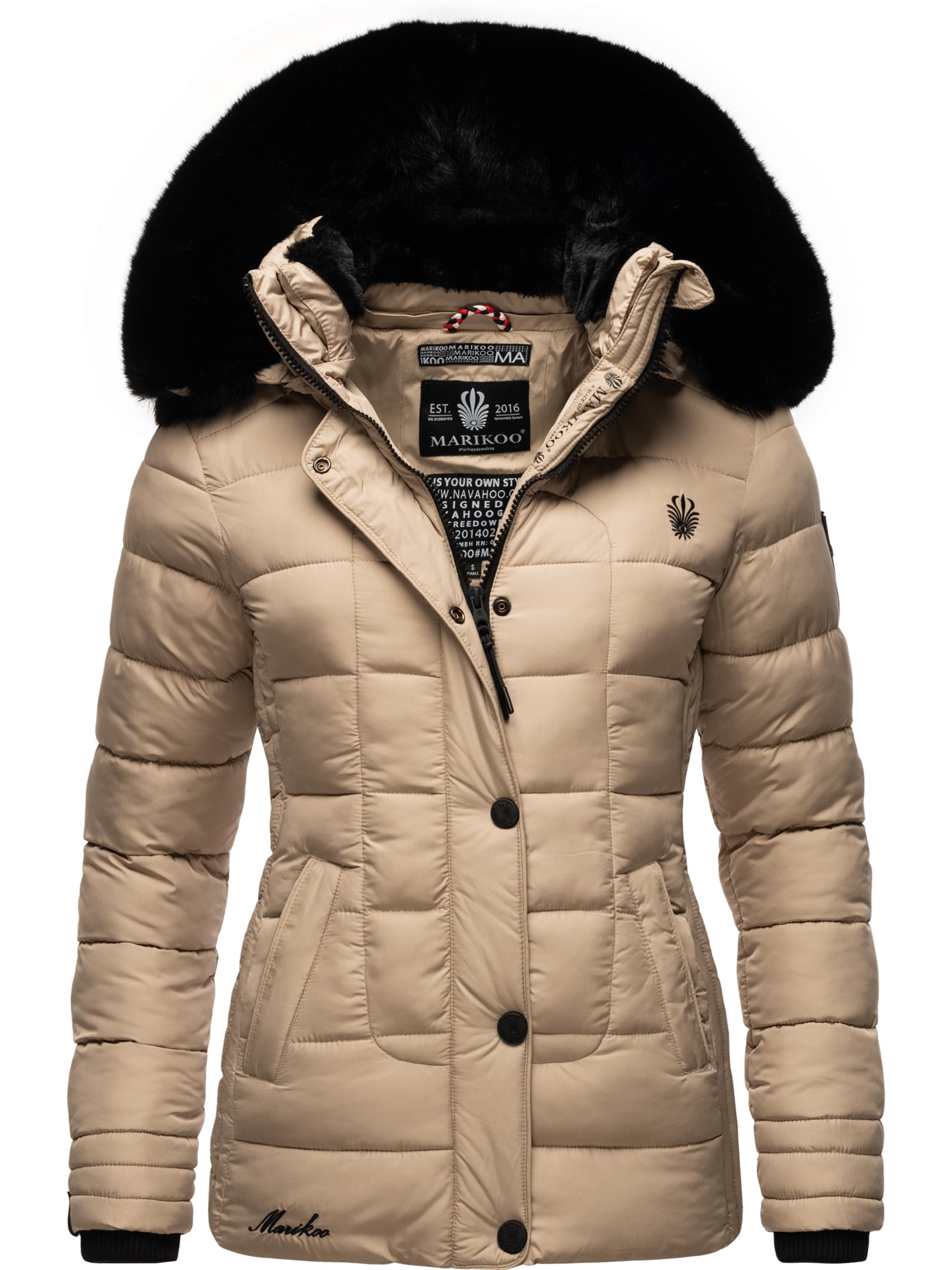 Winter Steppjacke mit Kapuze "Qesraa" Taupe