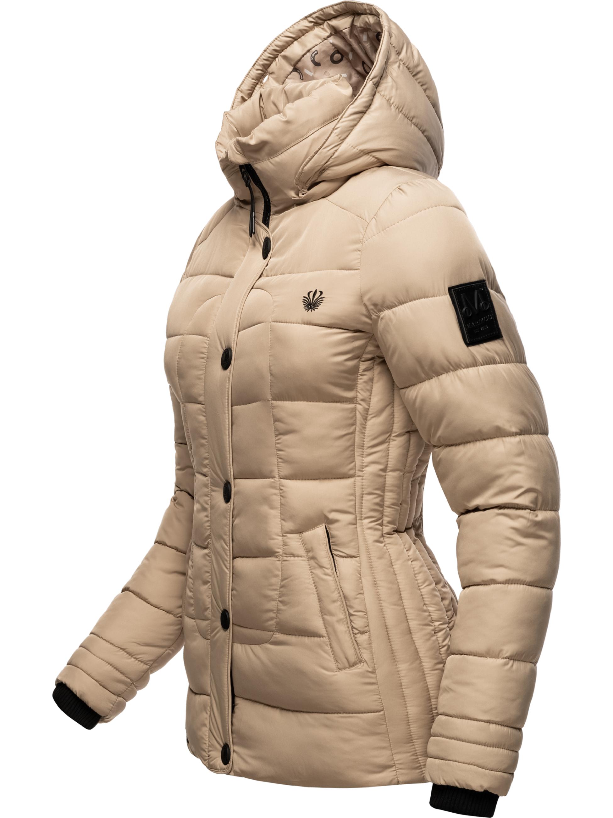 Winter Steppjacke mit Kapuze "Qesraa" Taupe