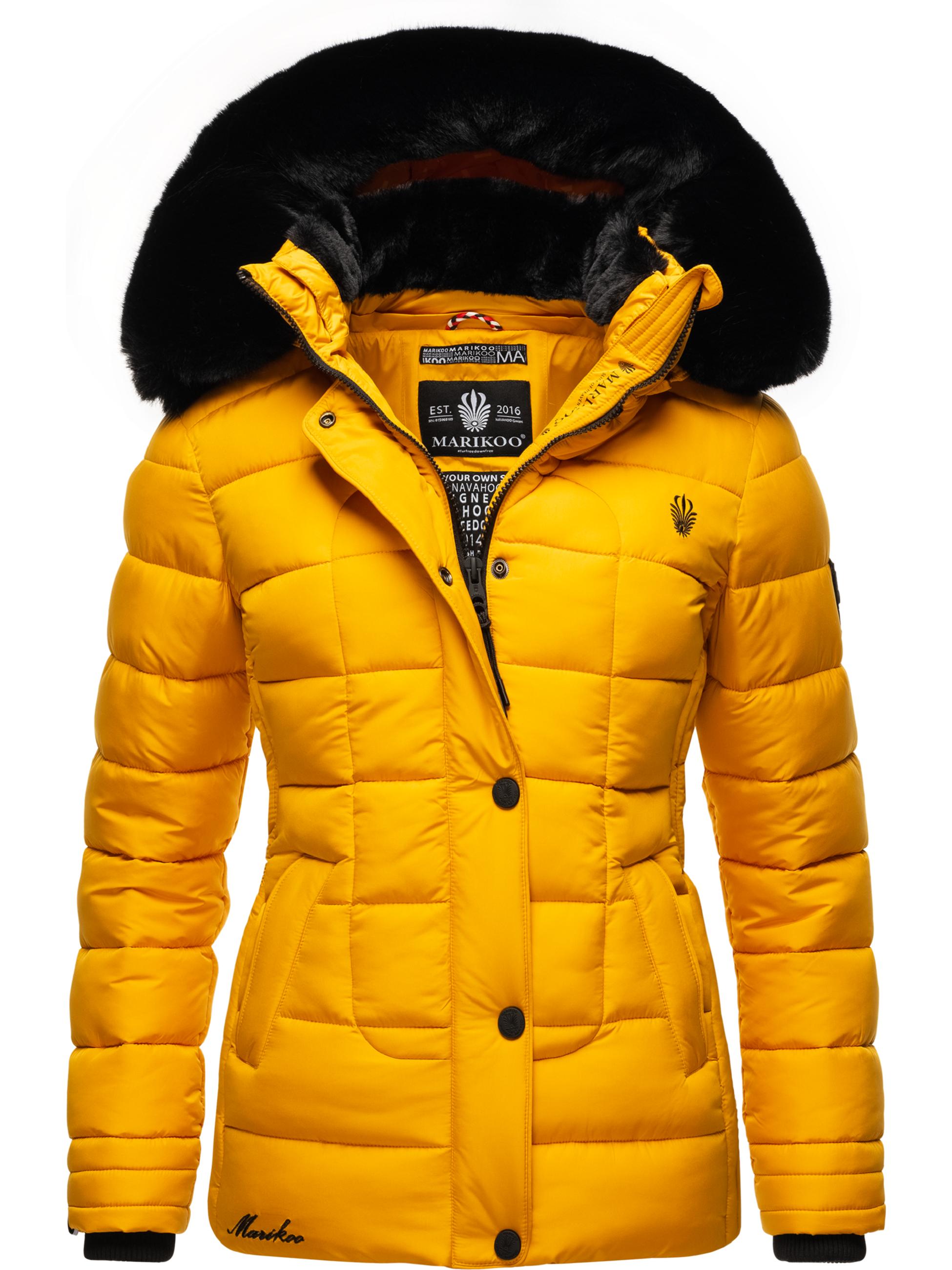 Winter Steppjacke mit Kapuze "Qesraa" Yellow