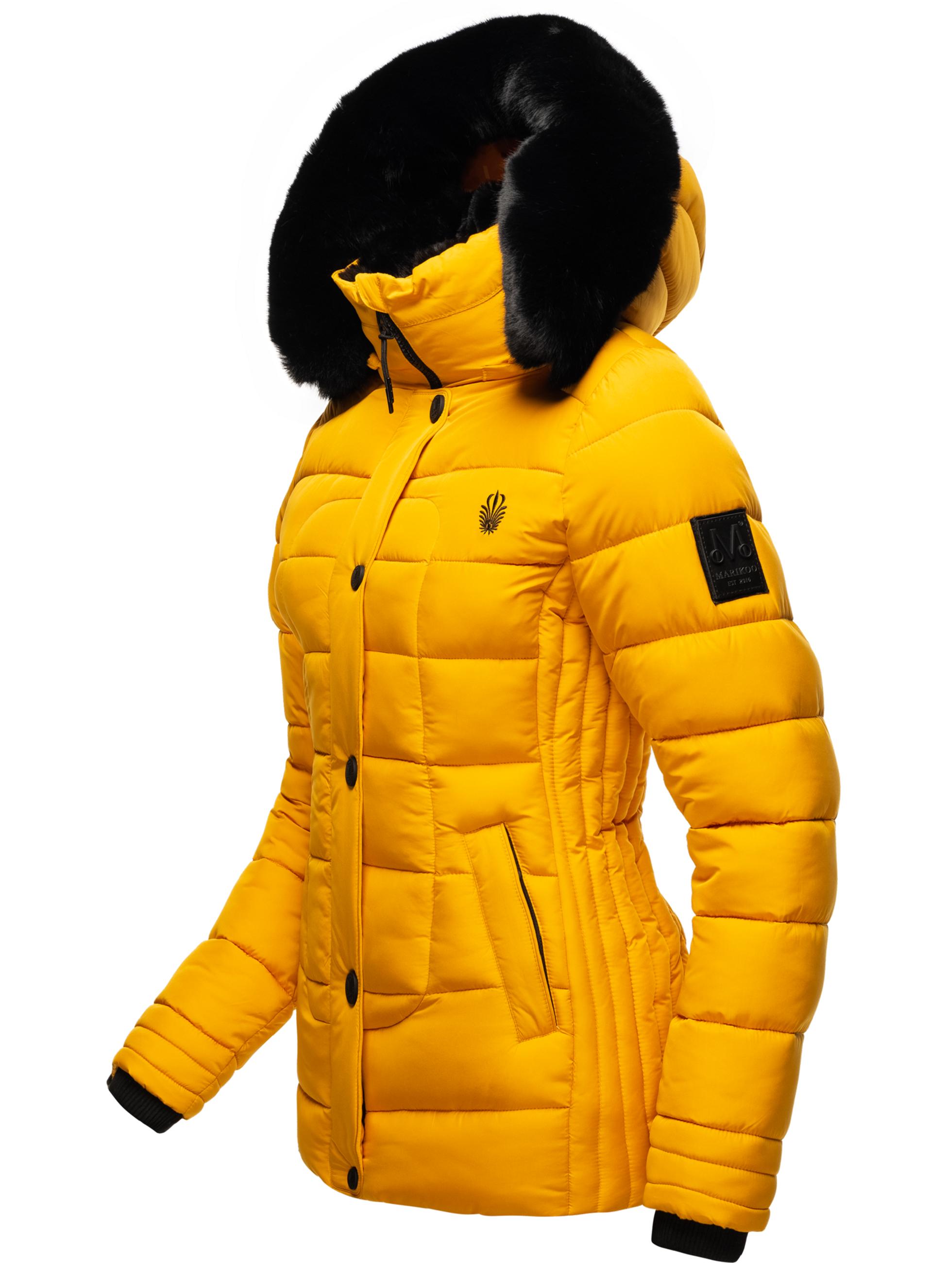 Winter Steppjacke mit Kapuze "Qesraa" Yellow