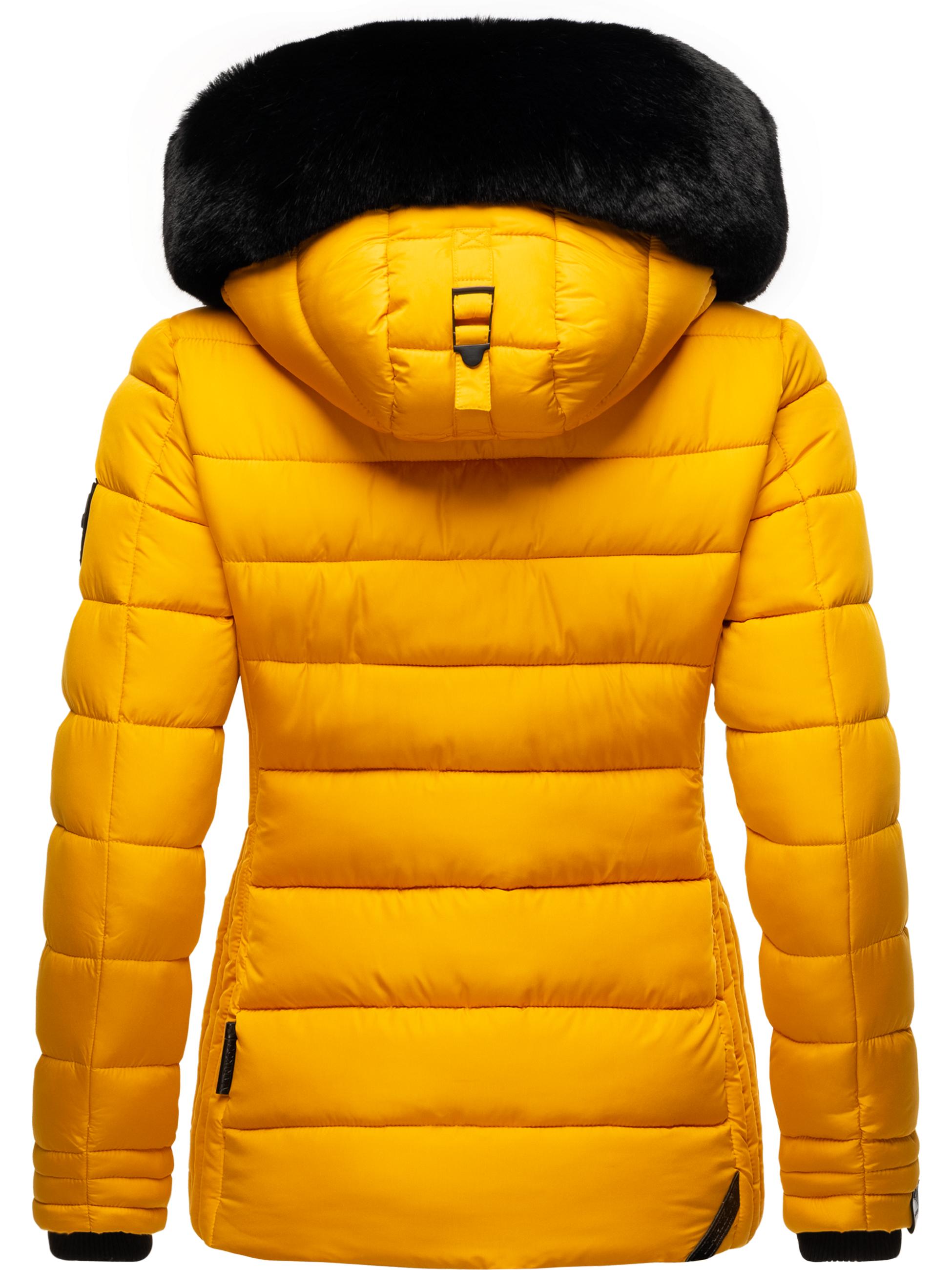 Winter Steppjacke mit Kapuze "Qesraa" Yellow