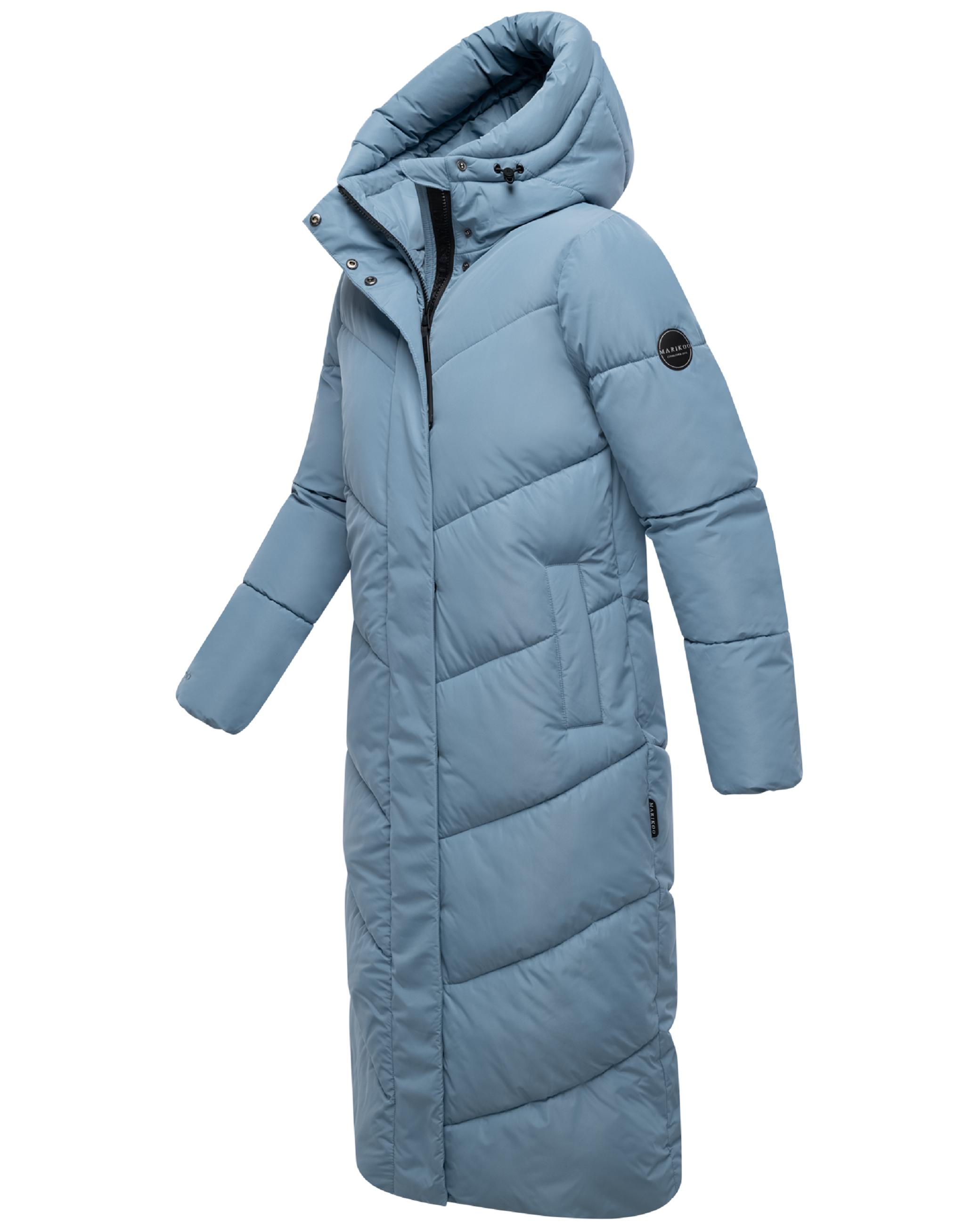 Extralanger Winter Steppmantel mit Kapuze "Ranjaa XVI" Powder Blue