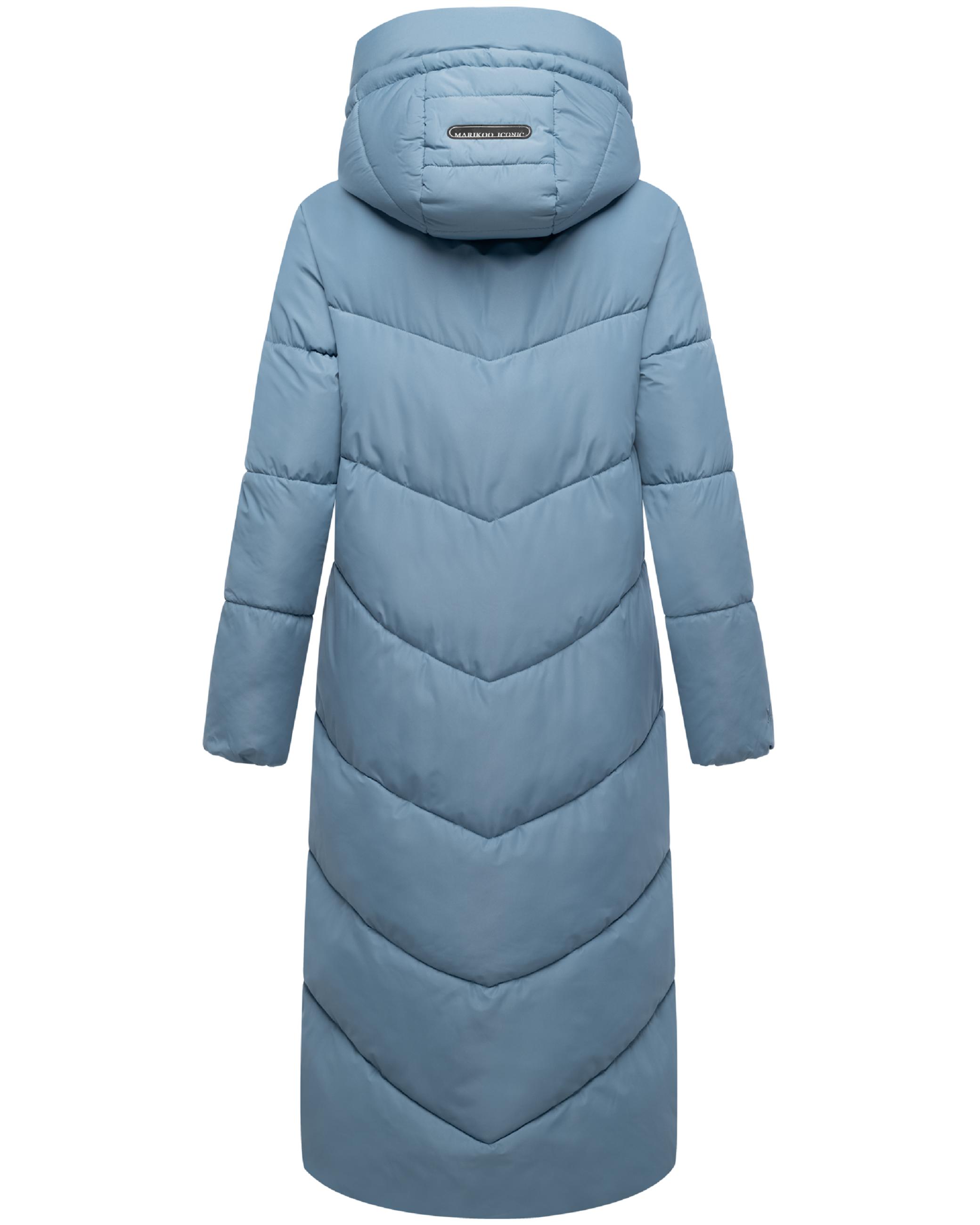 Extralanger Winter Steppmantel mit Kapuze "Ranjaa XVI" Powder Blue