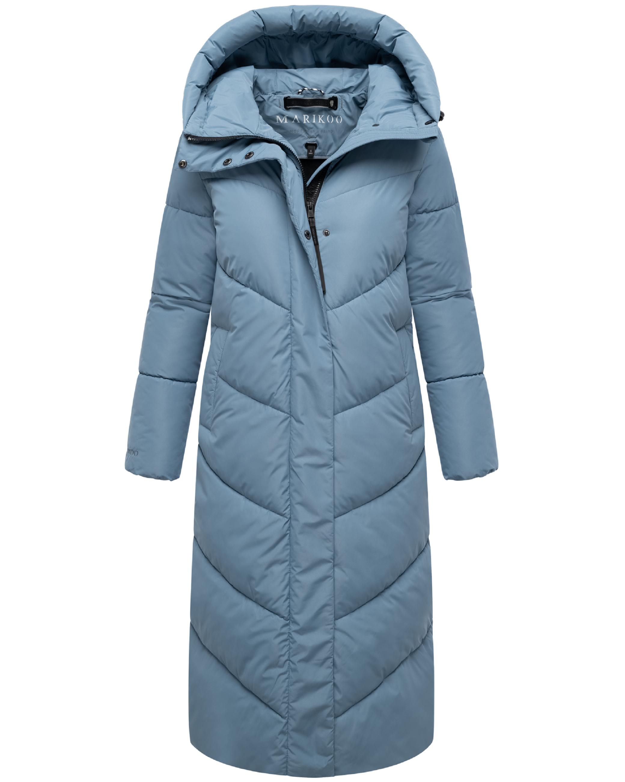 Extralanger Winter Steppmantel mit Kapuze "Ranjaa XVI" Powder Blue