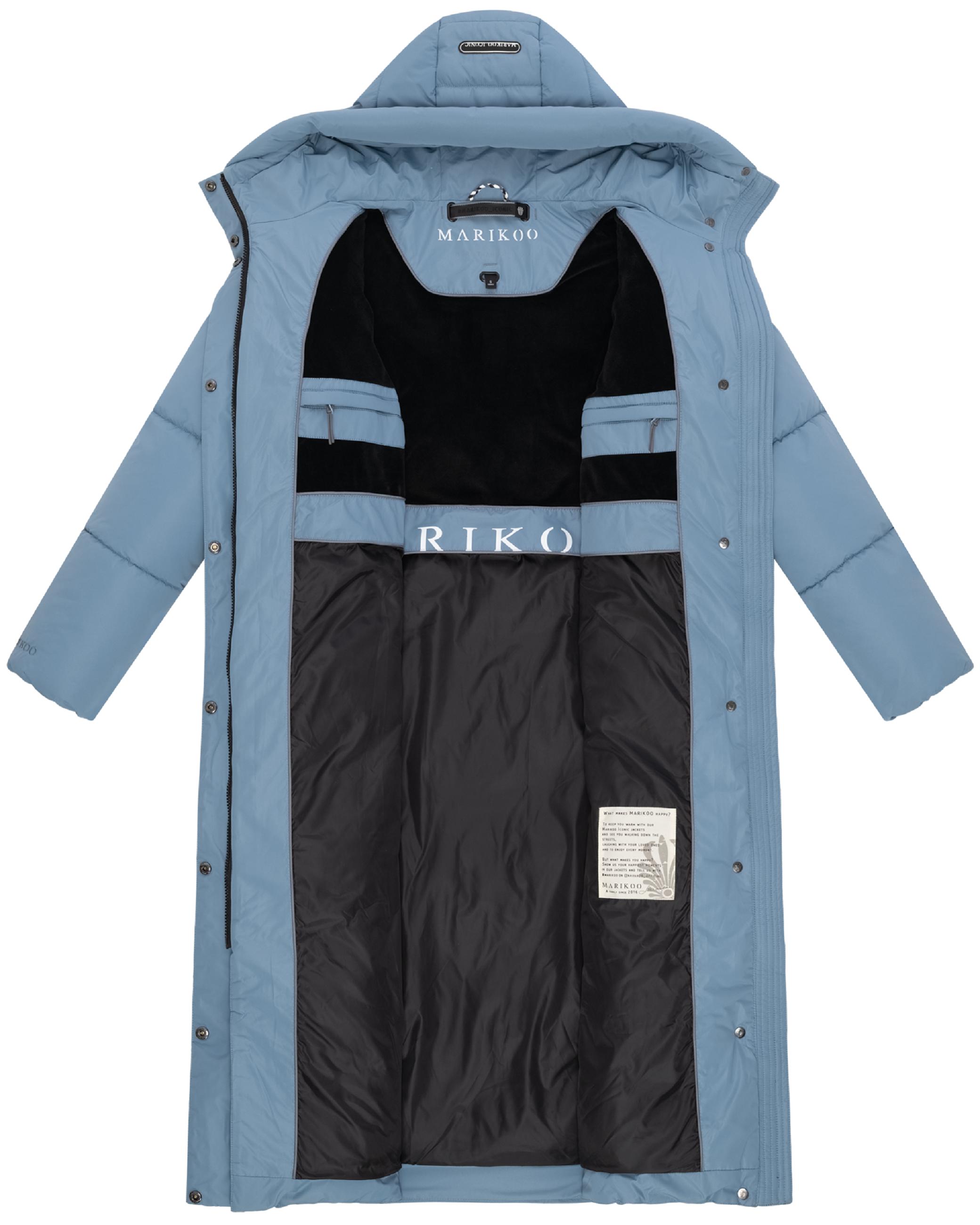 Extralanger Winter Steppmantel mit Kapuze "Ranjaa XVI" Powder Blue