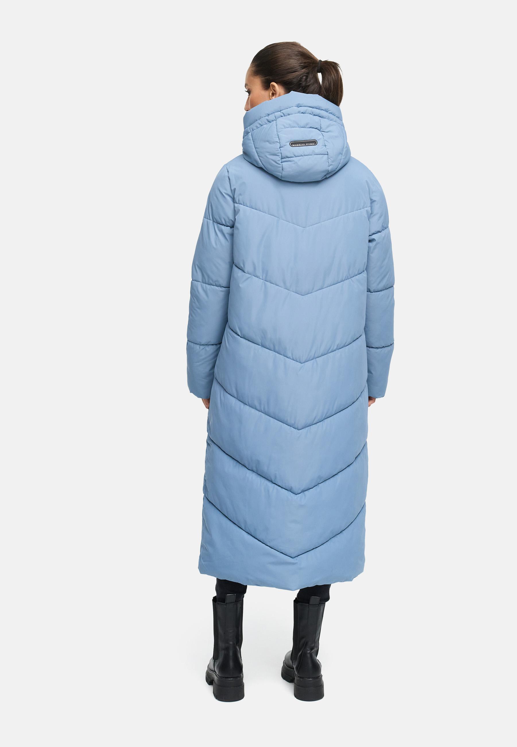 Extralanger Winter Steppmantel mit Kapuze "Ranjaa XVI" Powder Blue