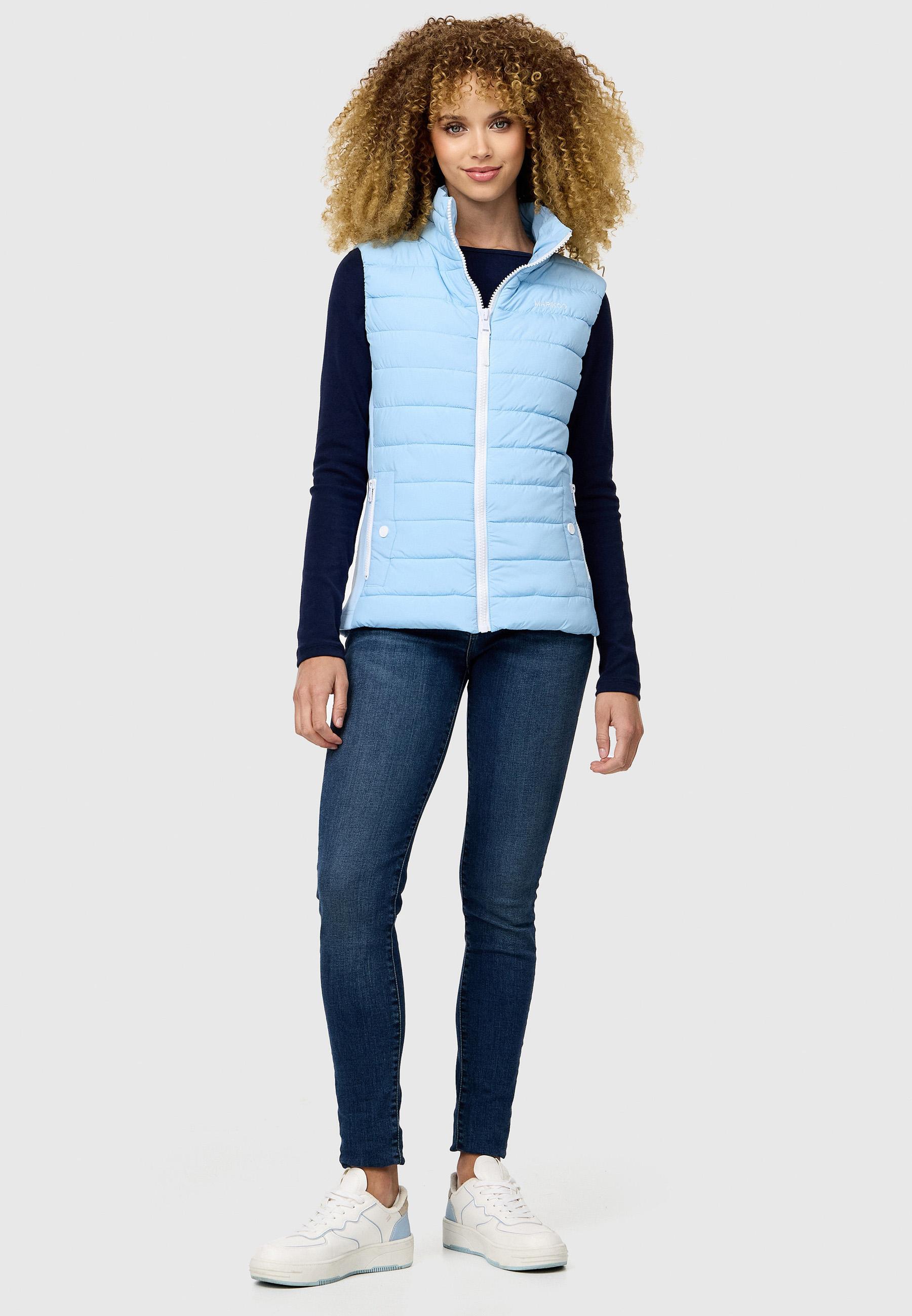 Leichte Steppweste mit seitlichen Rippbündchen "Reimii" Baby Blue