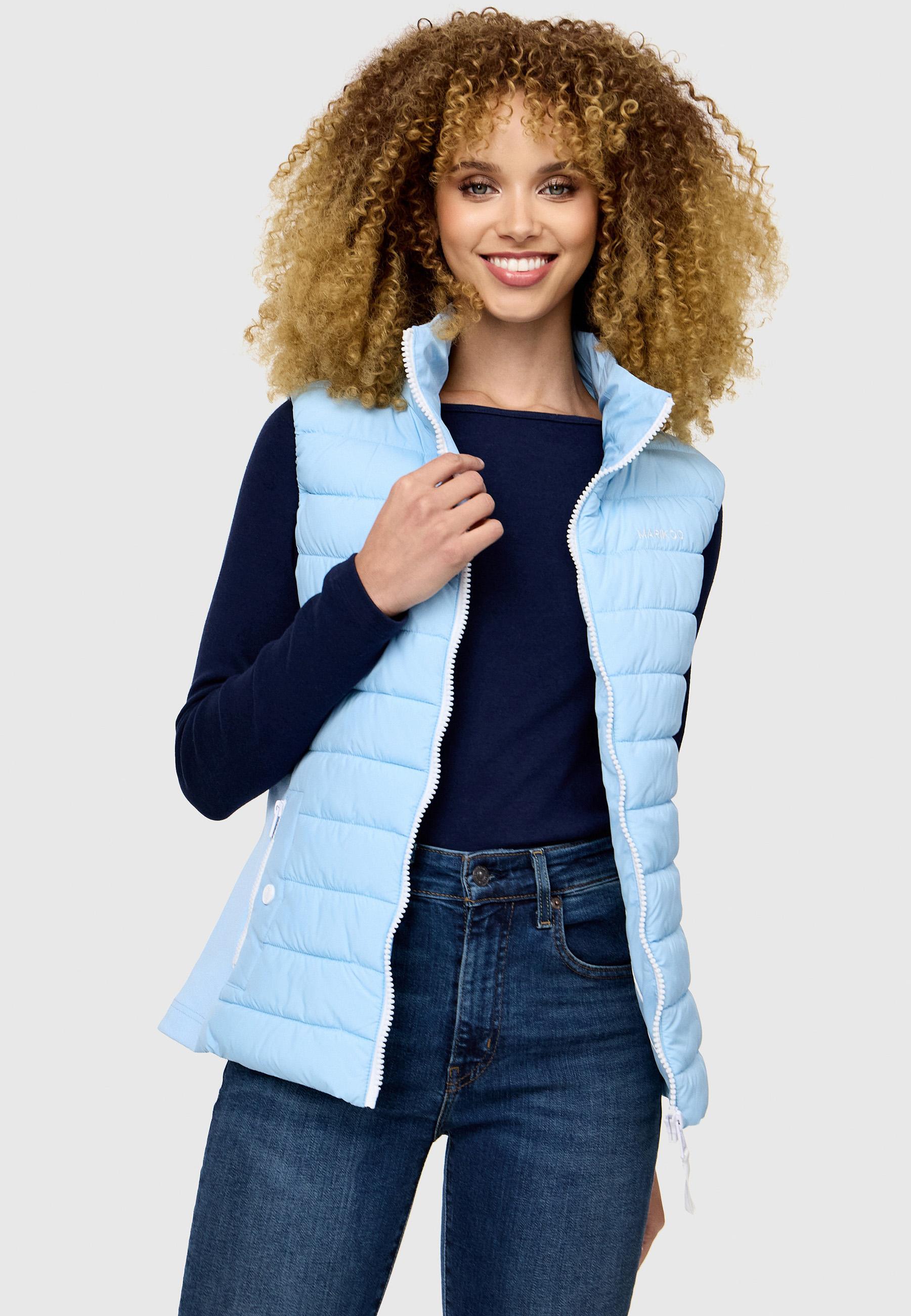 Leichte Steppweste mit seitlichen Rippbündchen "Reimii" Baby Blue