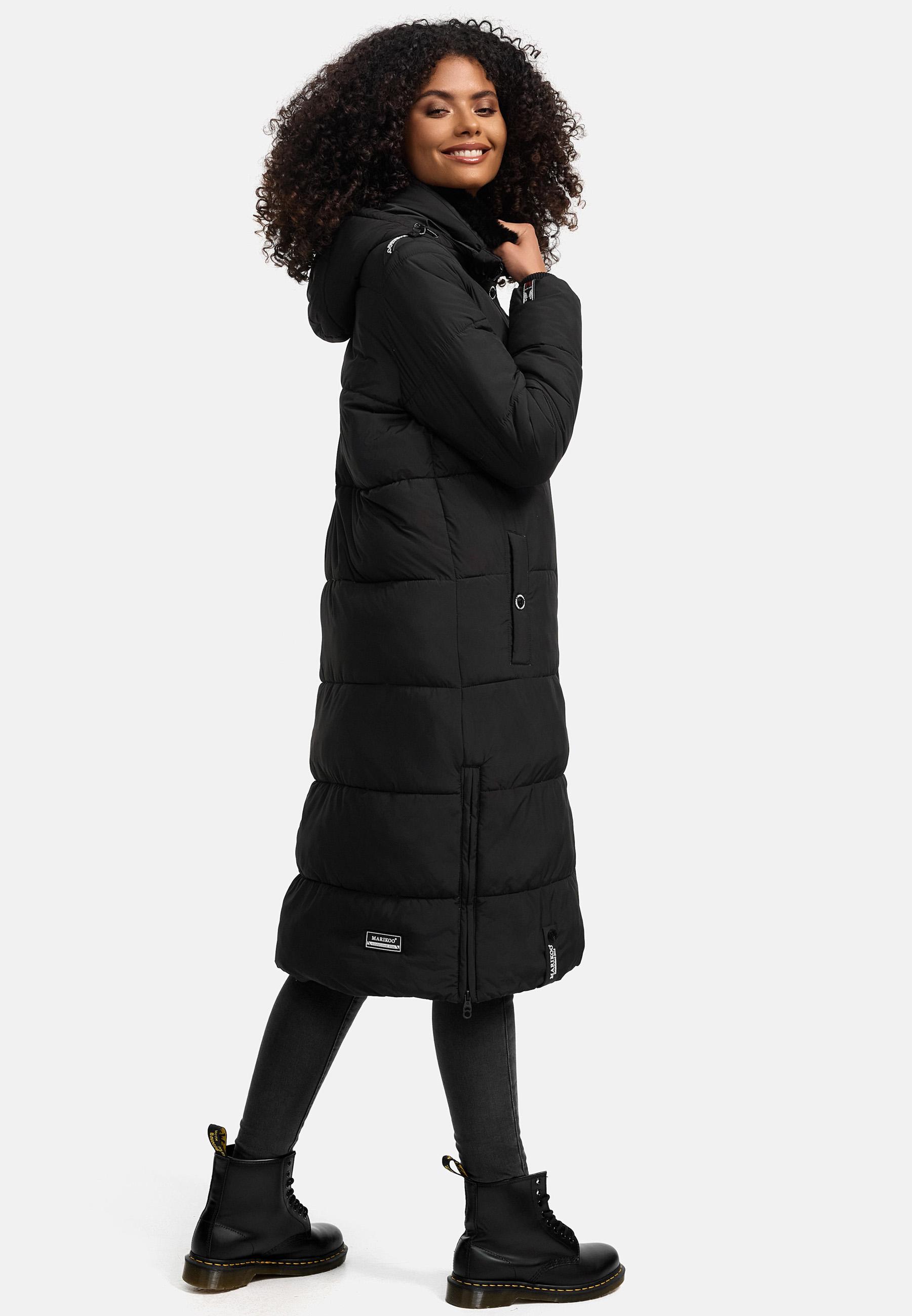 Langer Winter Steppmantel "Reliziaa" Black