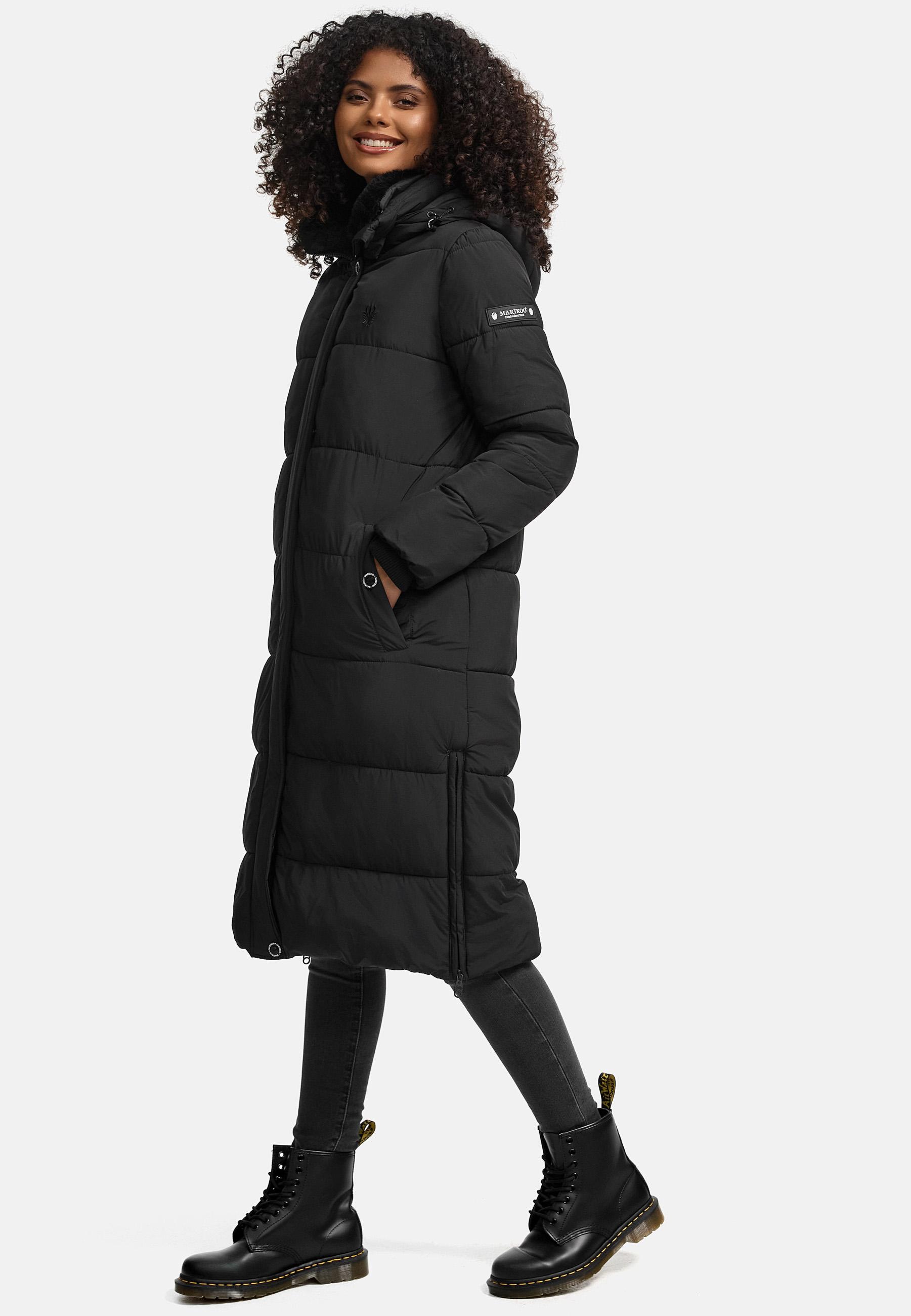 Langer Winter Steppmantel "Reliziaa" Black