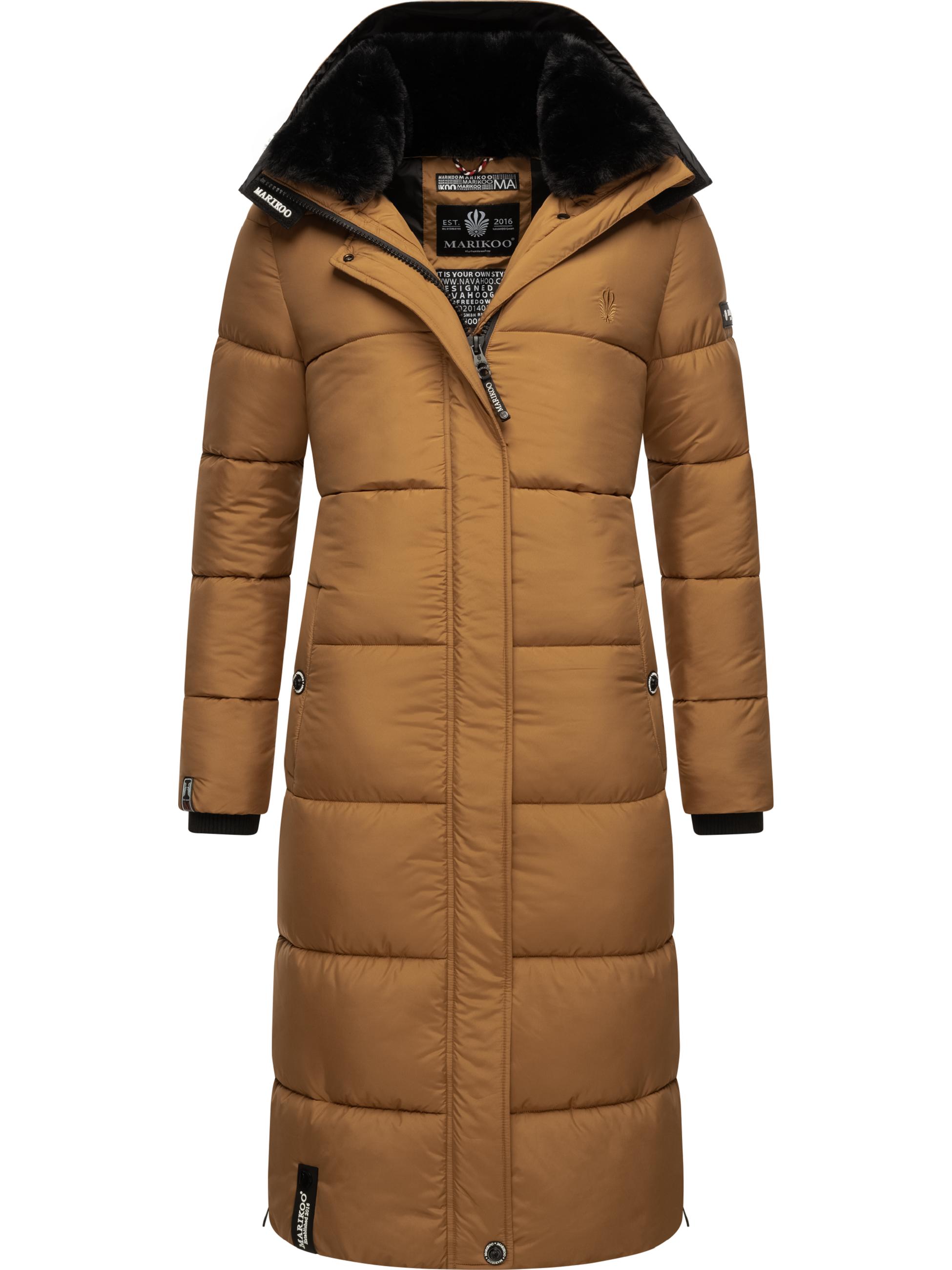 Langer Winter Steppmantel "Reliziaa" Camel