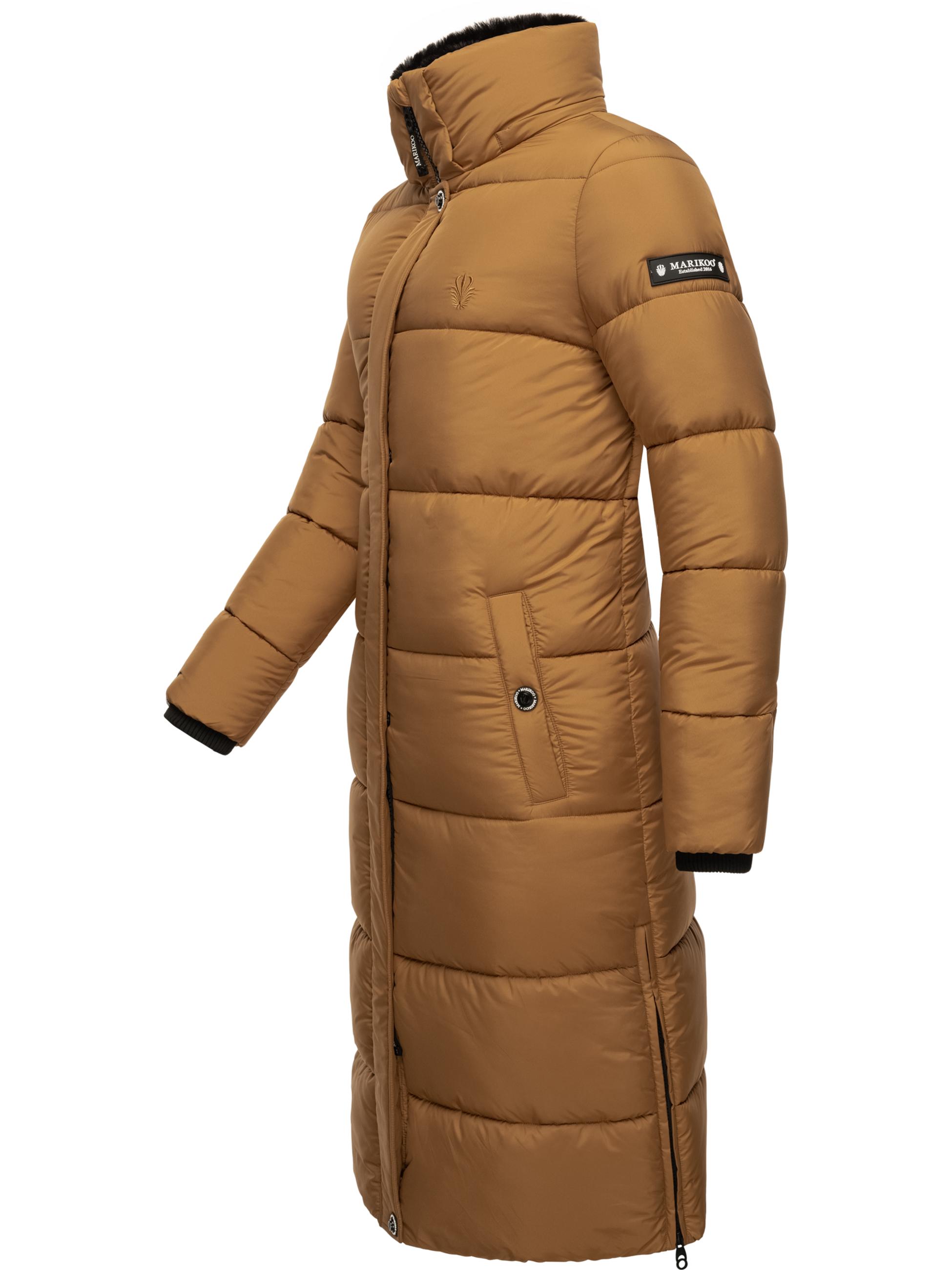 Langer Winter Steppmantel "Reliziaa" Camel