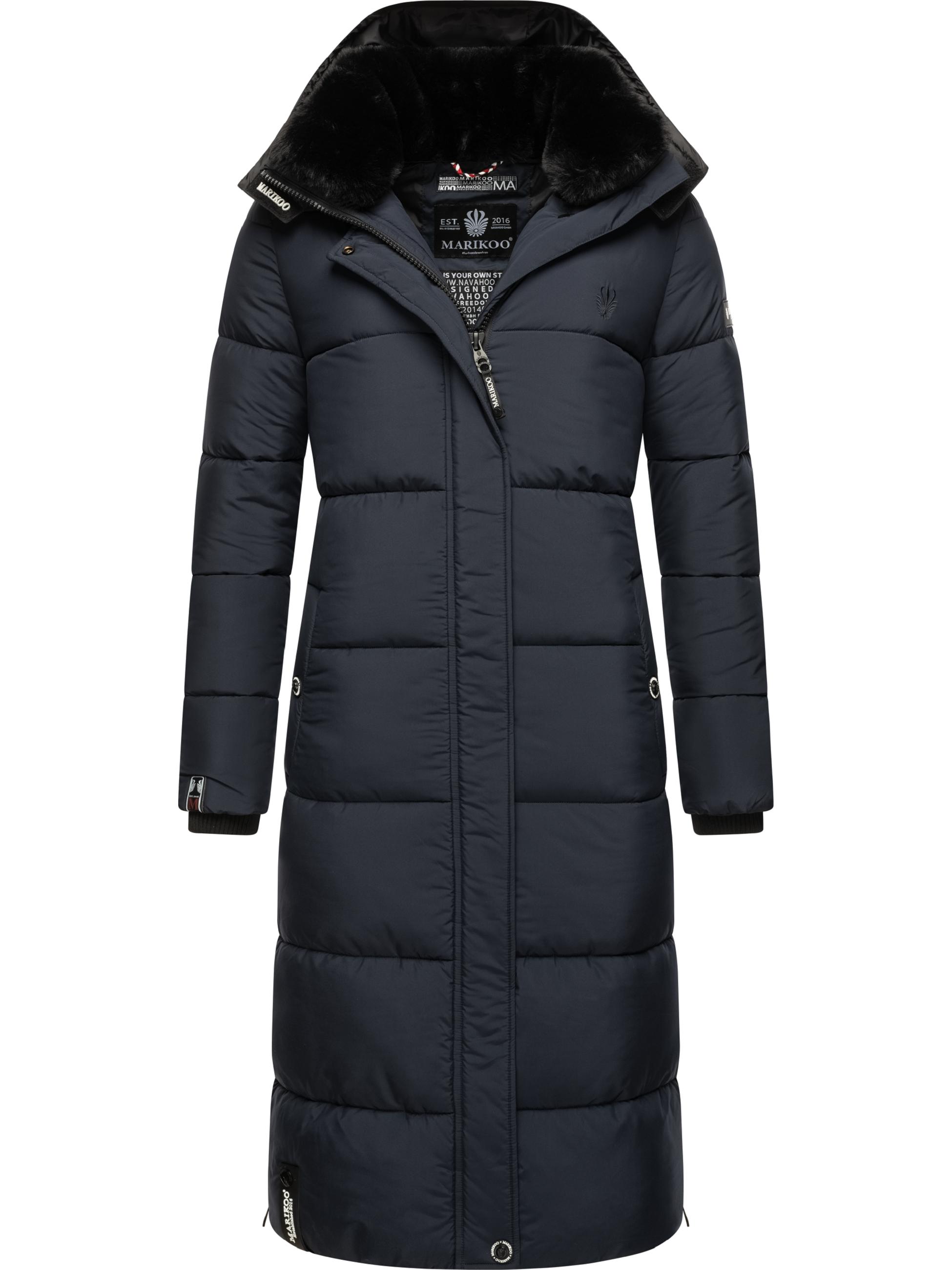 Langer Winter Steppmantel "Reliziaa" Navy