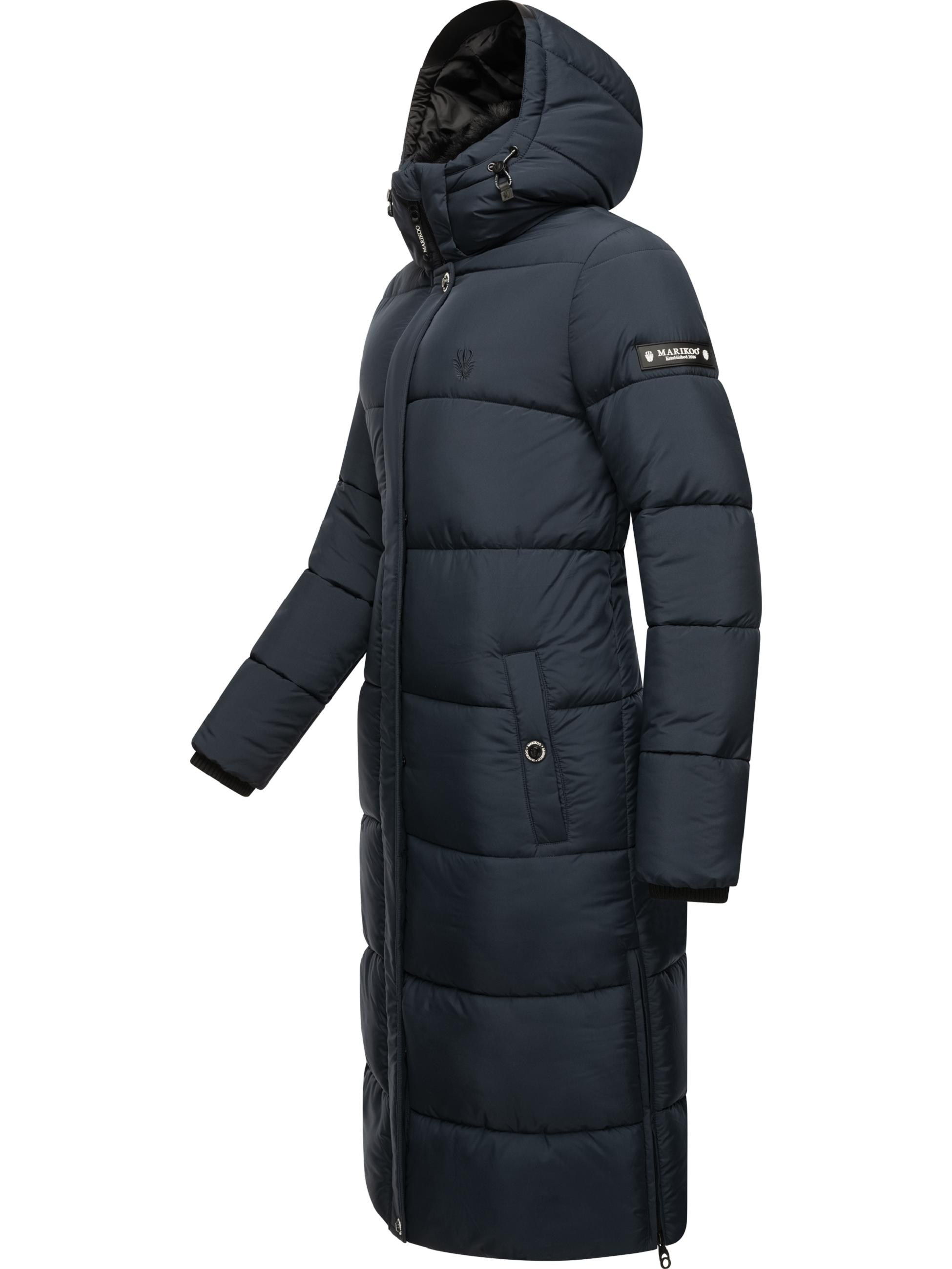 Langer Winter Steppmantel "Reliziaa" Navy