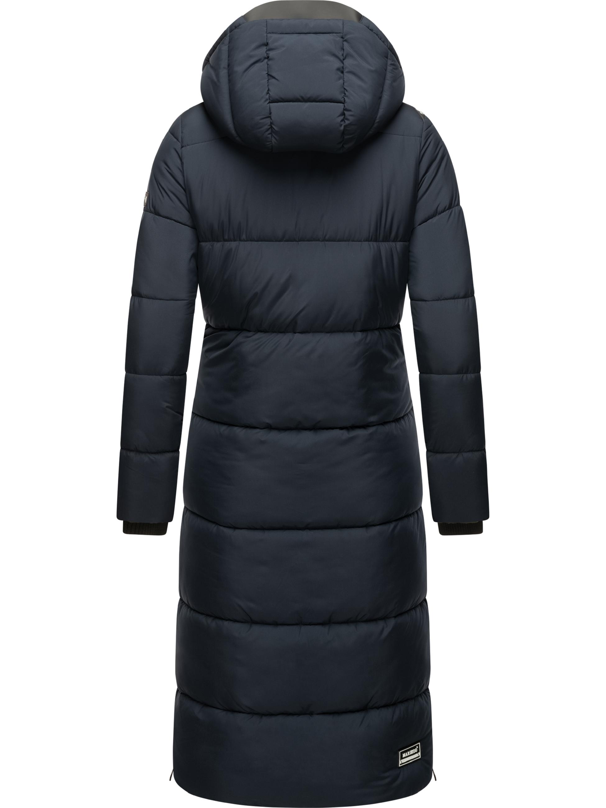 Langer Winter Steppmantel "Reliziaa" Navy