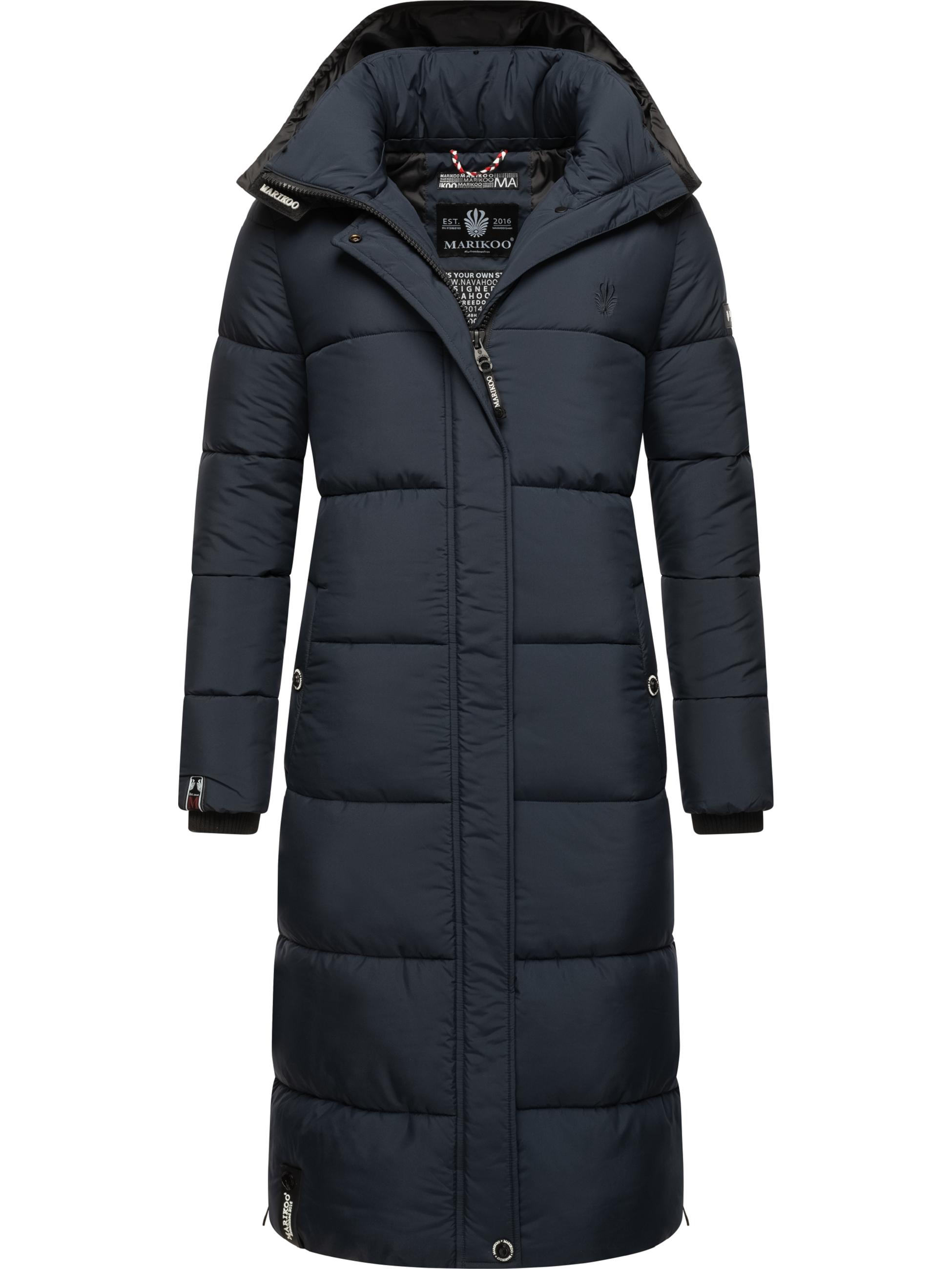 Langer Winter Steppmantel "Reliziaa" Navy