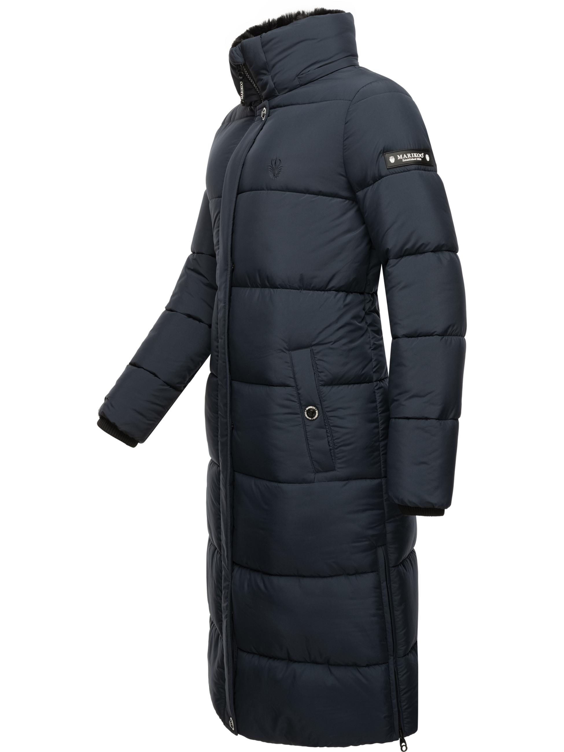 Langer Winter Steppmantel "Reliziaa" Navy