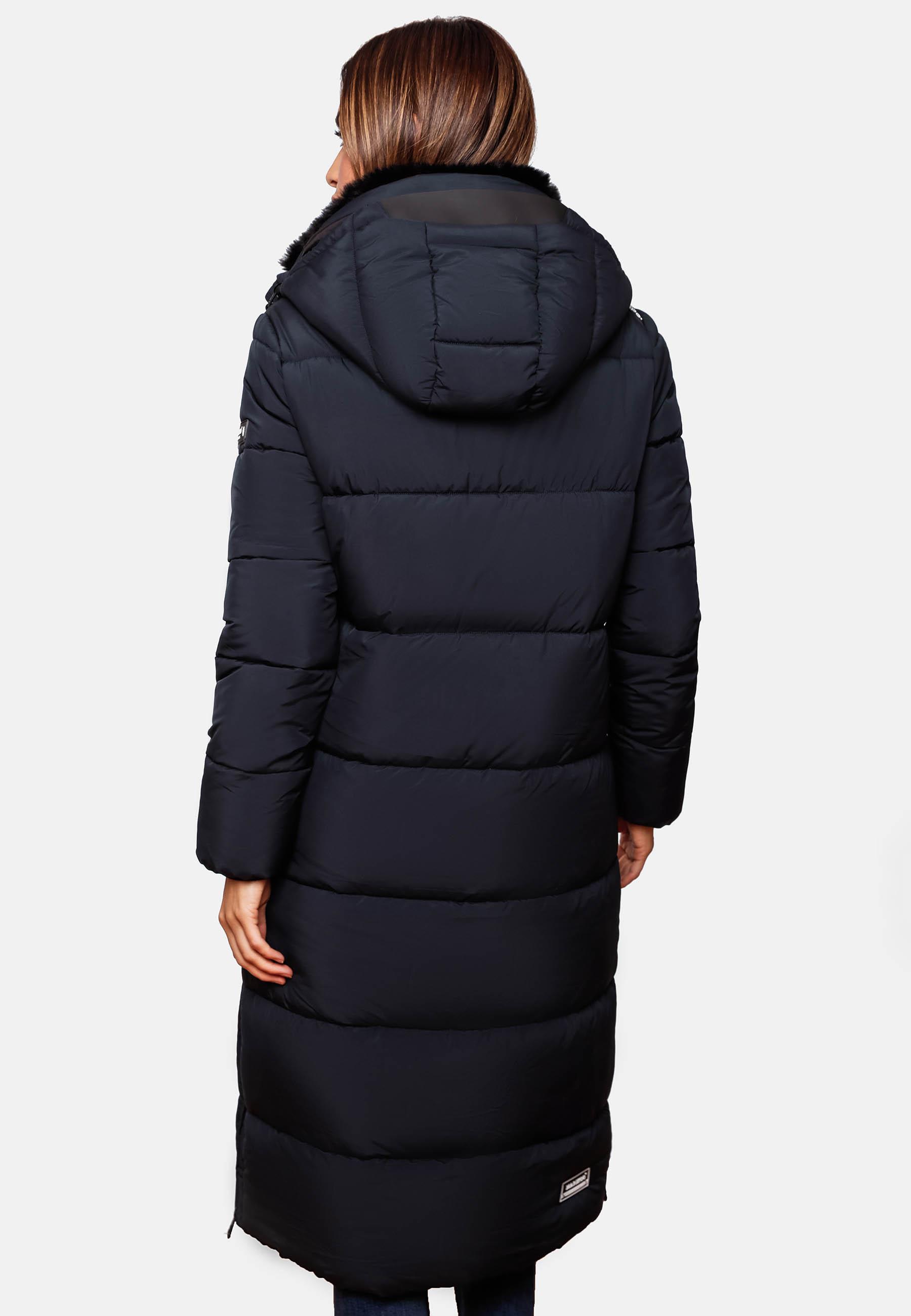 Langer Winter Steppmantel "Reliziaa" Navy