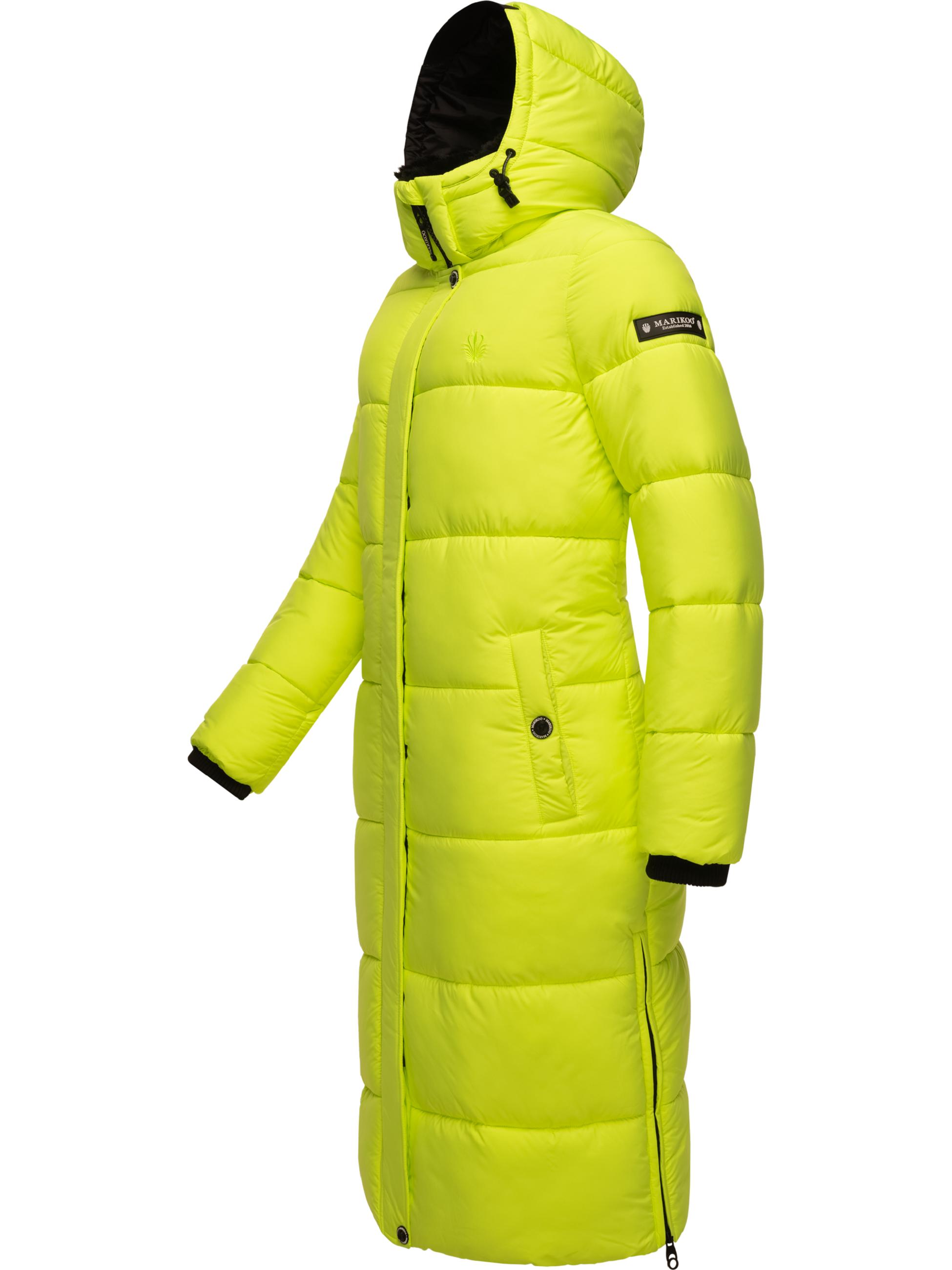 Langer Winter Steppmantel "Reliziaa" Neon Green